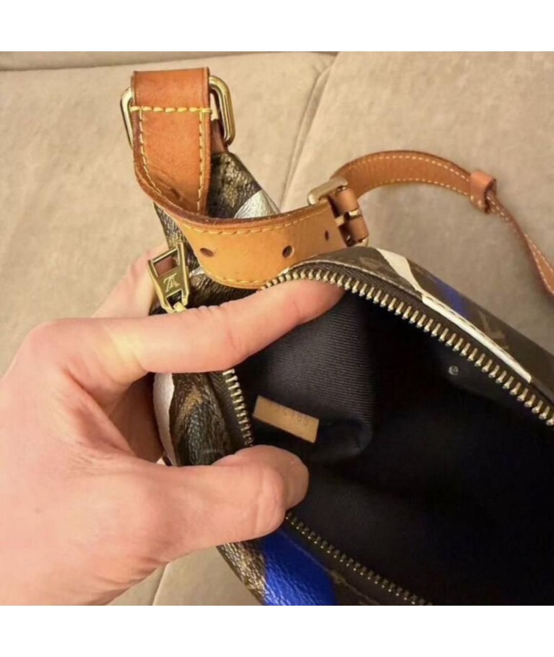 LOUIS VUITTON Коричневая поясная сумка из канвы, фото 4