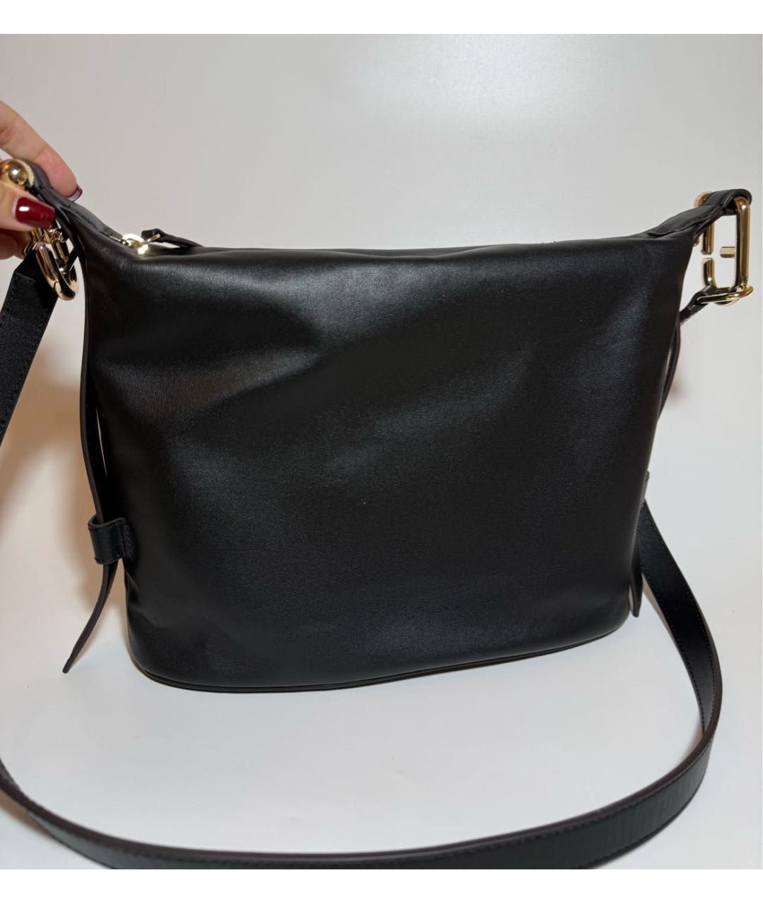 FURLA Черная кожаная сумка через плечо, фото 3