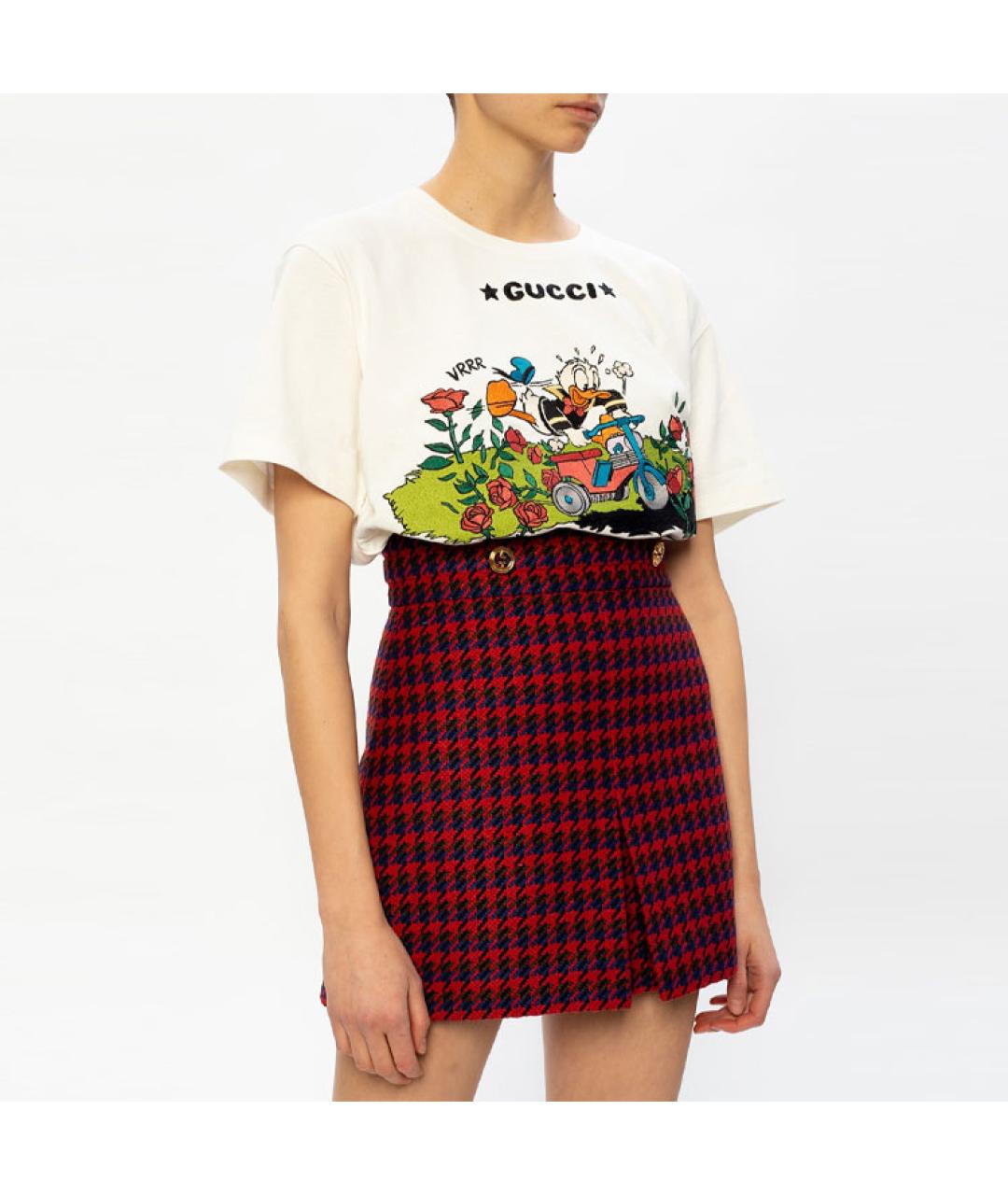 GUCCI Белая хлопковая футболка, фото 2