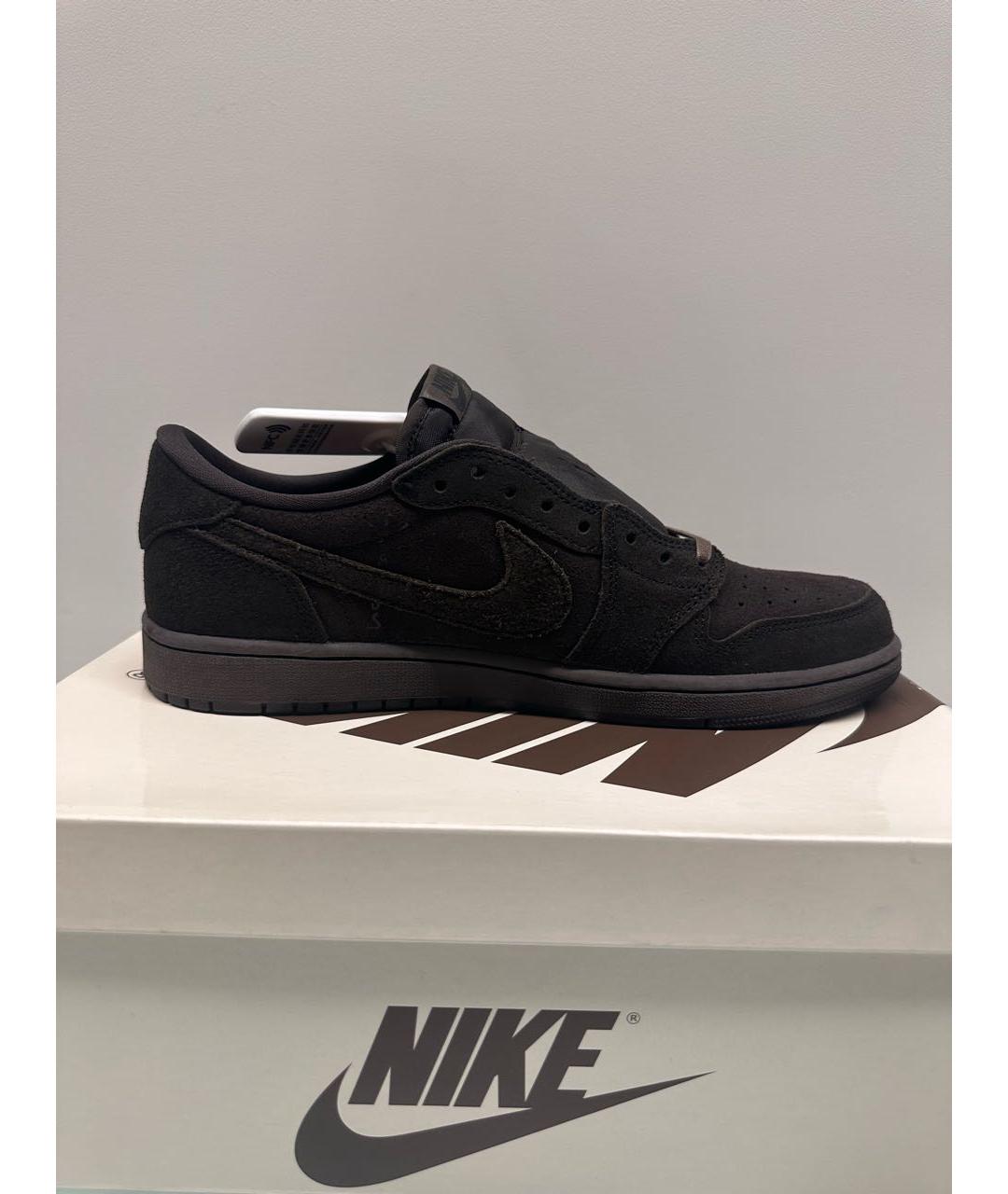 NIKE Черные замшевые низкие кроссовки / кеды, фото 5