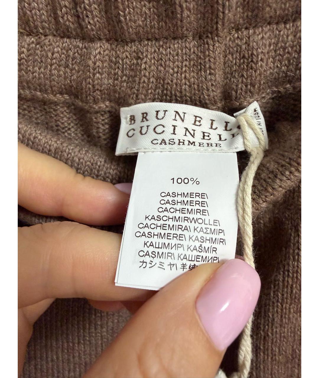 BRUNELLO CUCINELLI Бежевый кашемировый костюм с брюками, фото 7