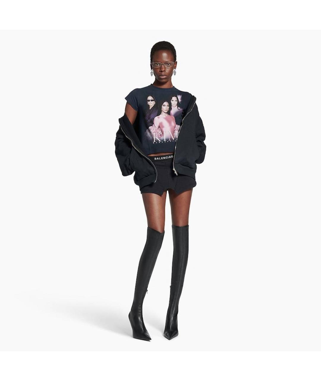 BALENCIAGA Серая хлопковая юбка мини, фото 7