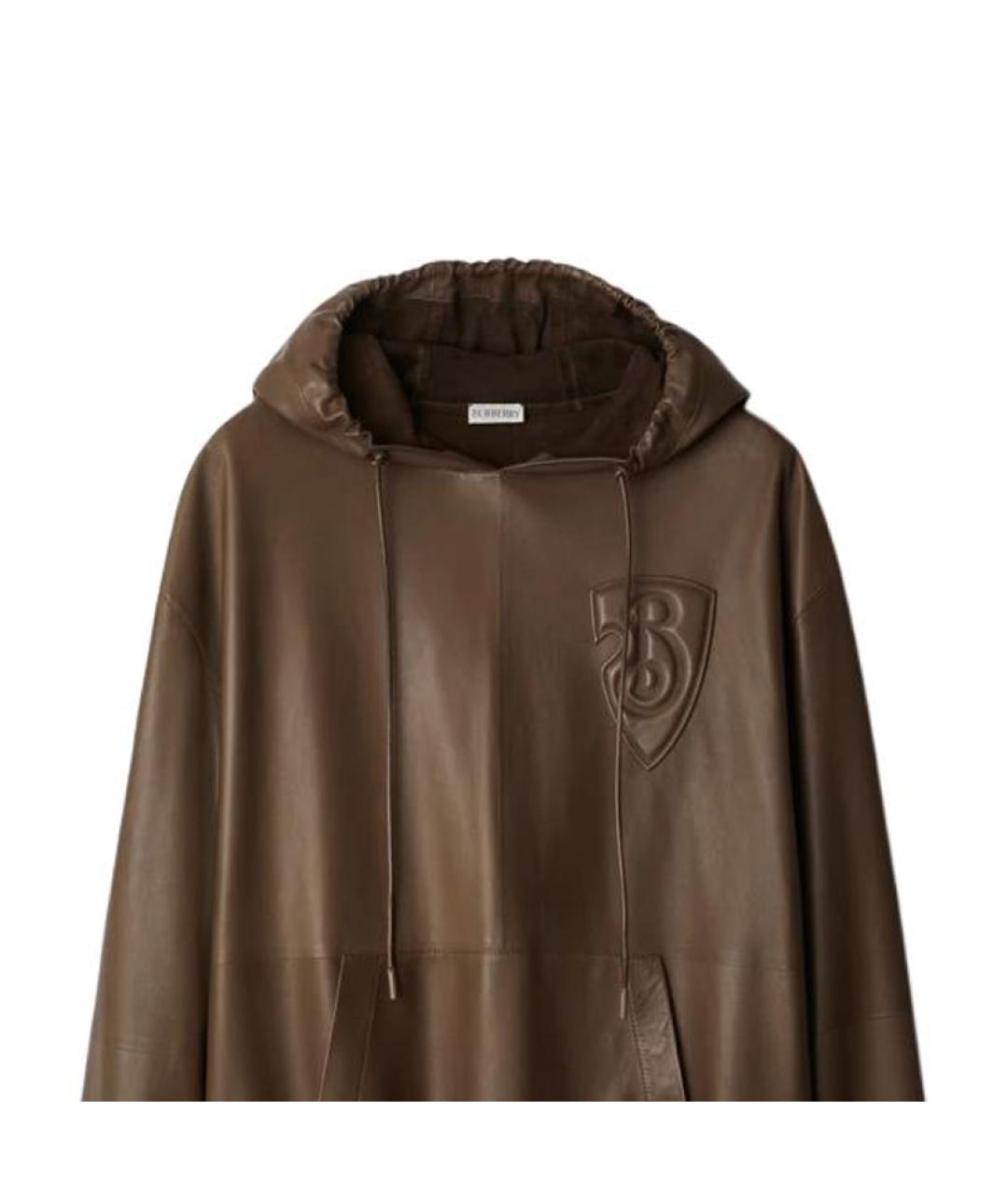 BURBERRY Коричневая кожаная куртка, фото 3