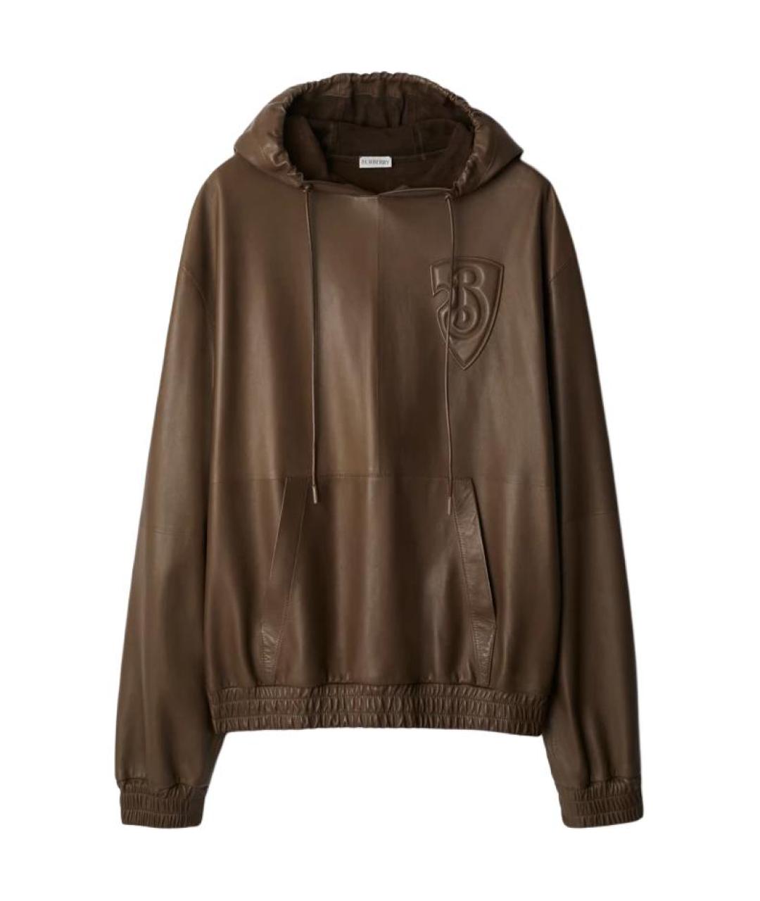 BURBERRY Коричневая кожаная куртка, фото 1