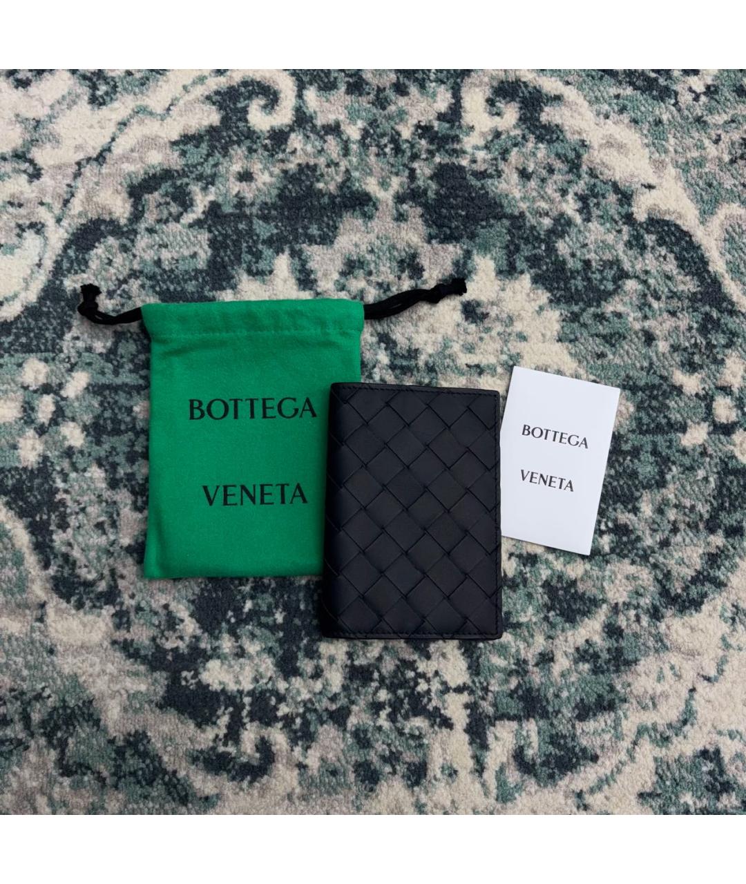 BOTTEGA VENETA Темно-синий кожаный кардхолдер, фото 2