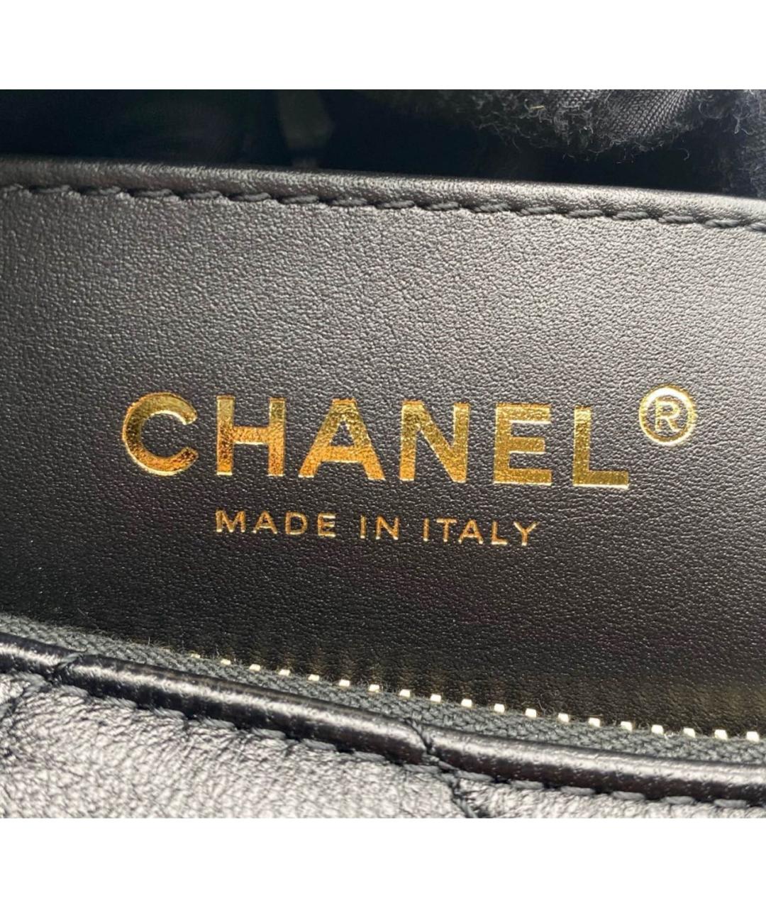 CHANEL Черная кожаная сумка через плечо, фото 3