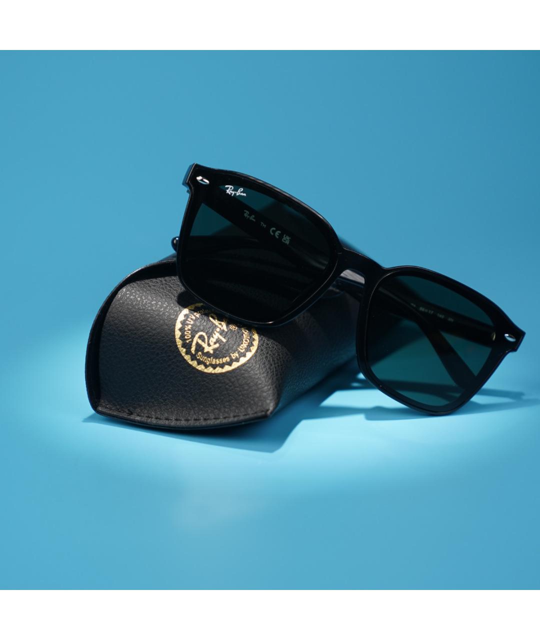 RAY BAN Черные пластиковые солнцезащитные очки, фото 2