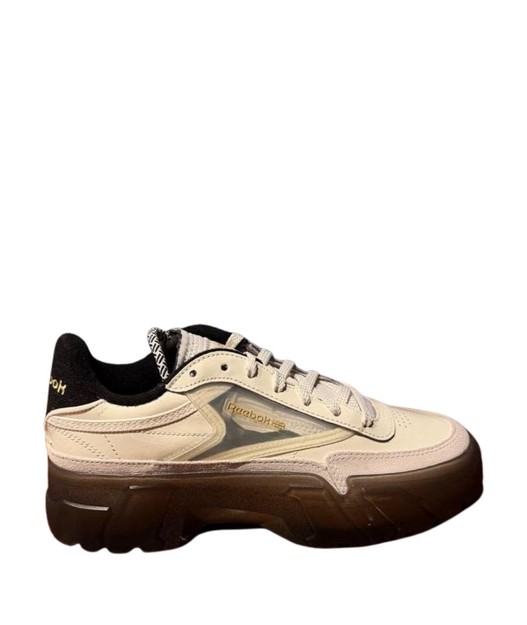 REEBOK Белые кожаные кроссовки, фото 1