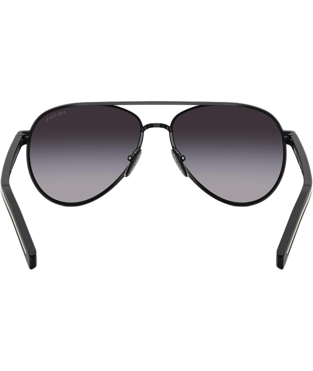 PRADA Черные металлические солнцезащитные очки, фото 2