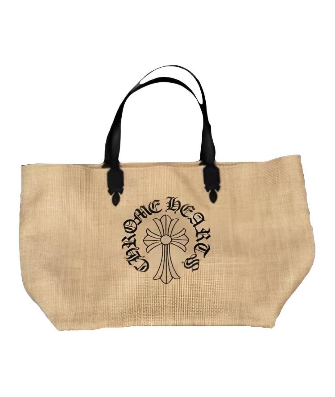 CHROME HEARTS Бежевая сумка тоут, фото 1