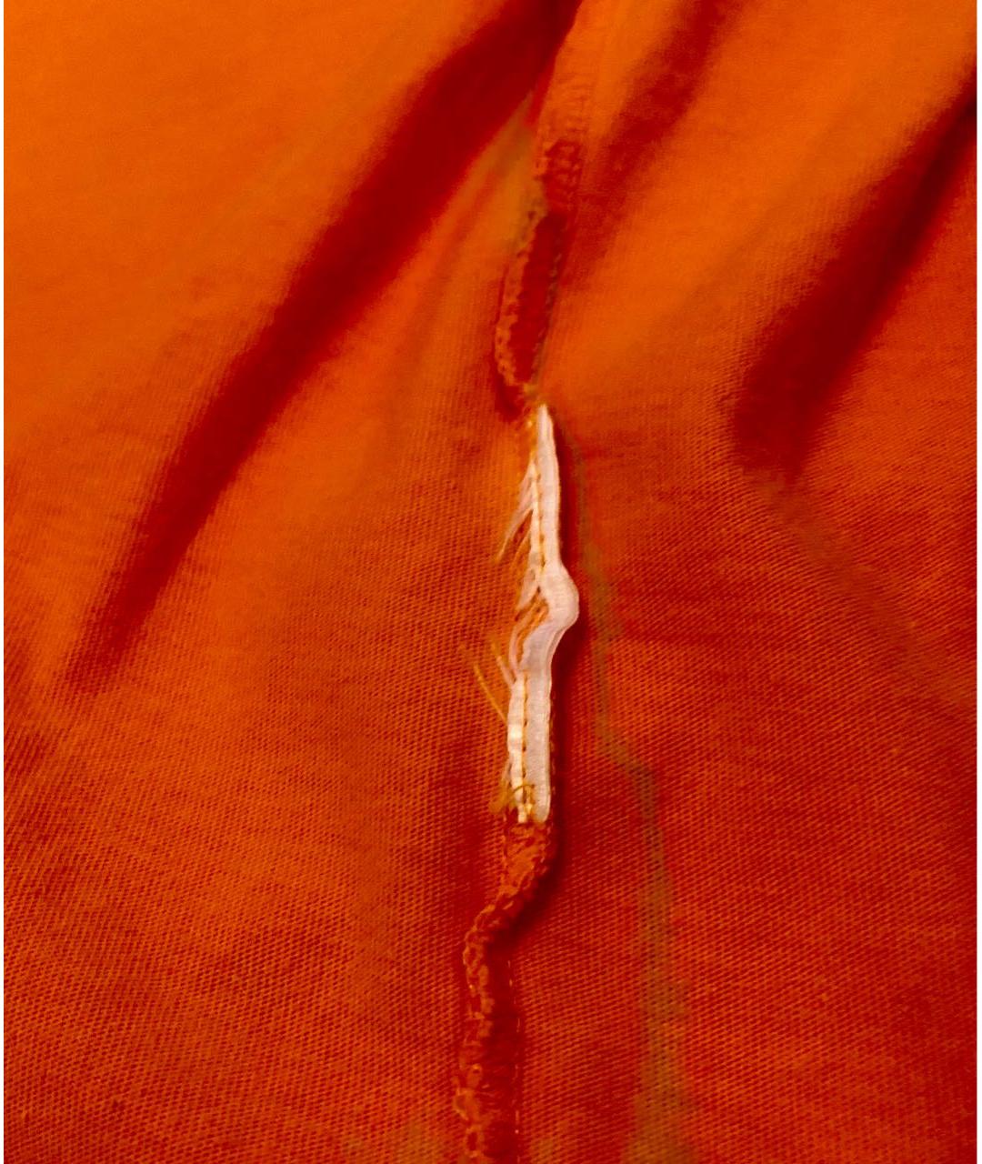 RED VALENTINO Оранжевая хлопко-эластановая футболка, фото 6