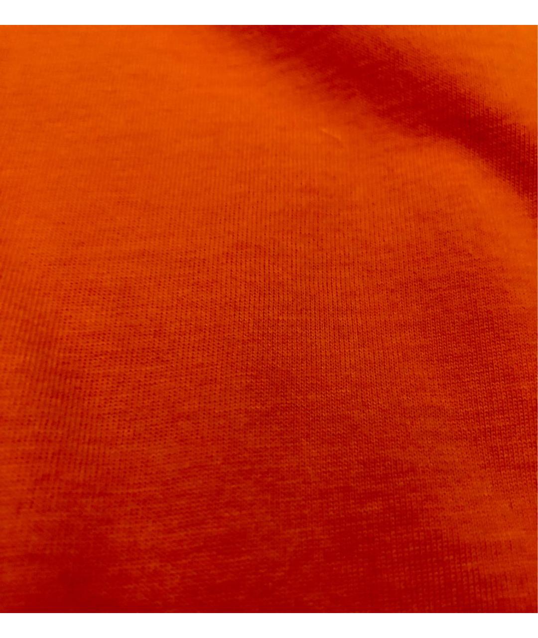 RED VALENTINO Оранжевая хлопко-эластановая футболка, фото 4