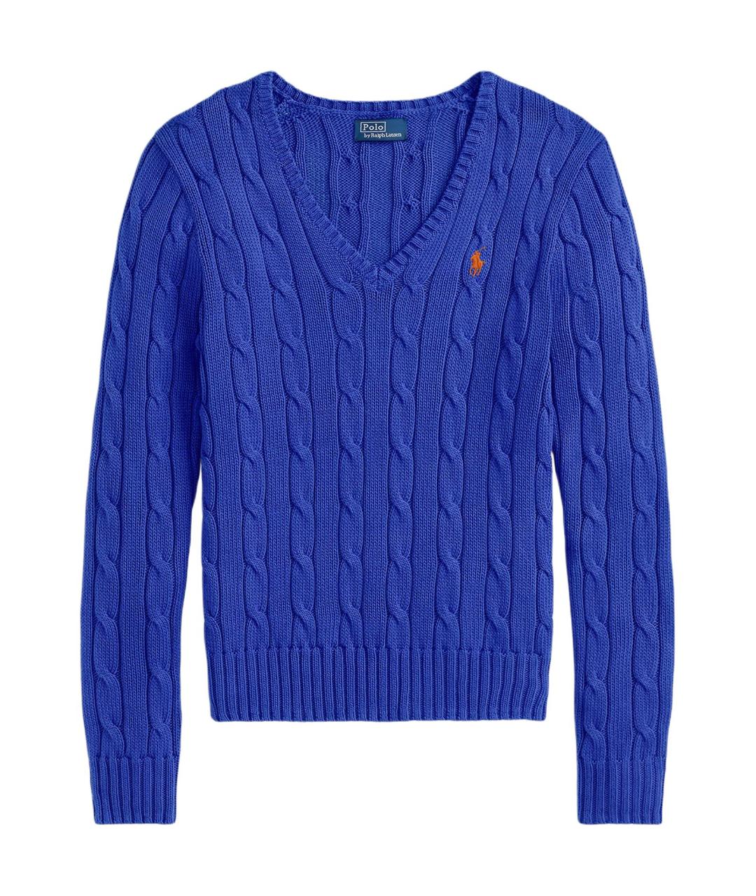 POLO RALPH LAUREN Синий хлопковый джемпер / свитер, фото 1