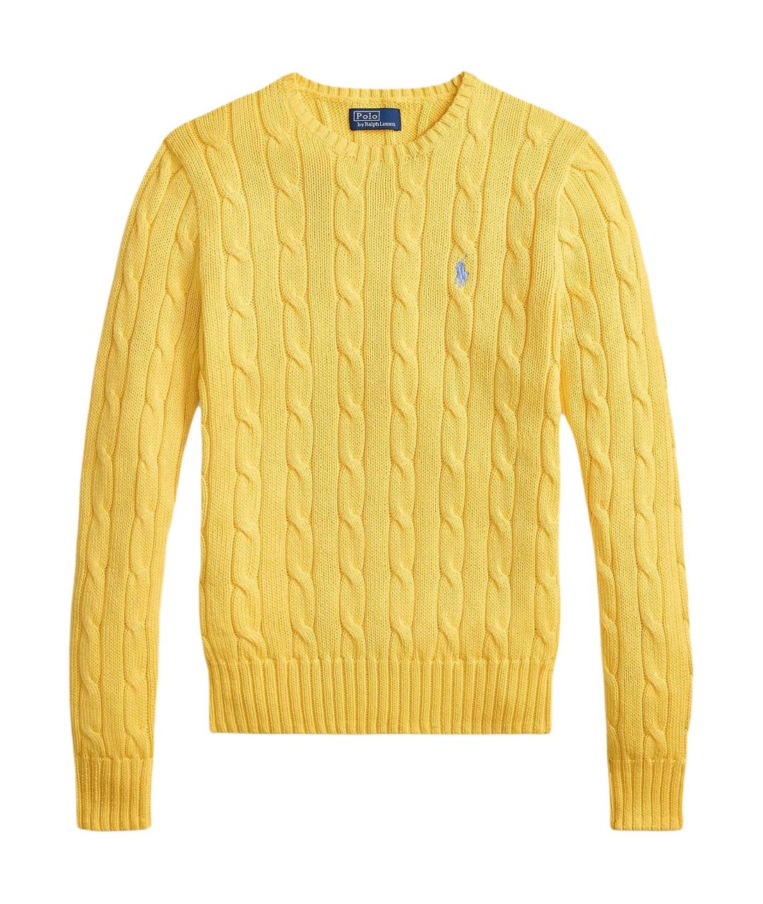 POLO RALPH LAUREN Желтый хлопковый джемпер / свитер, фото 1
