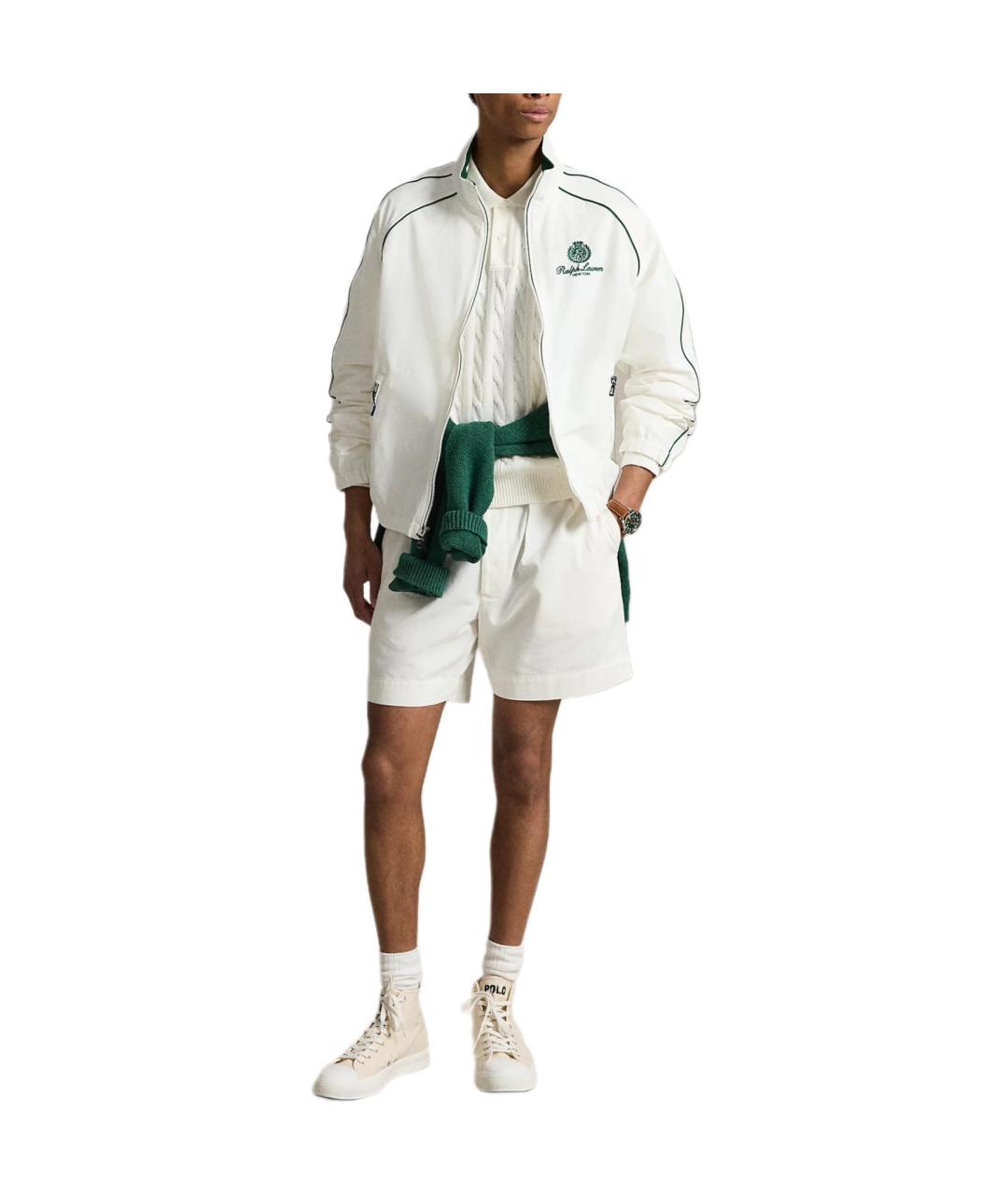 POLO RALPH LAUREN Белая хлопковая куртка, фото 2