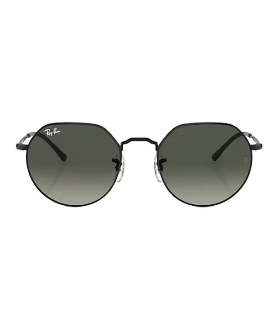 RAY BAN Черные металлические солнцезащитные очки, фото 2