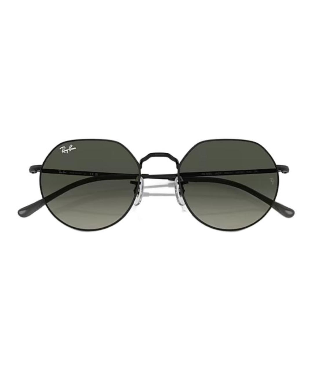 RAY BAN Черные металлические солнцезащитные очки, фото 5