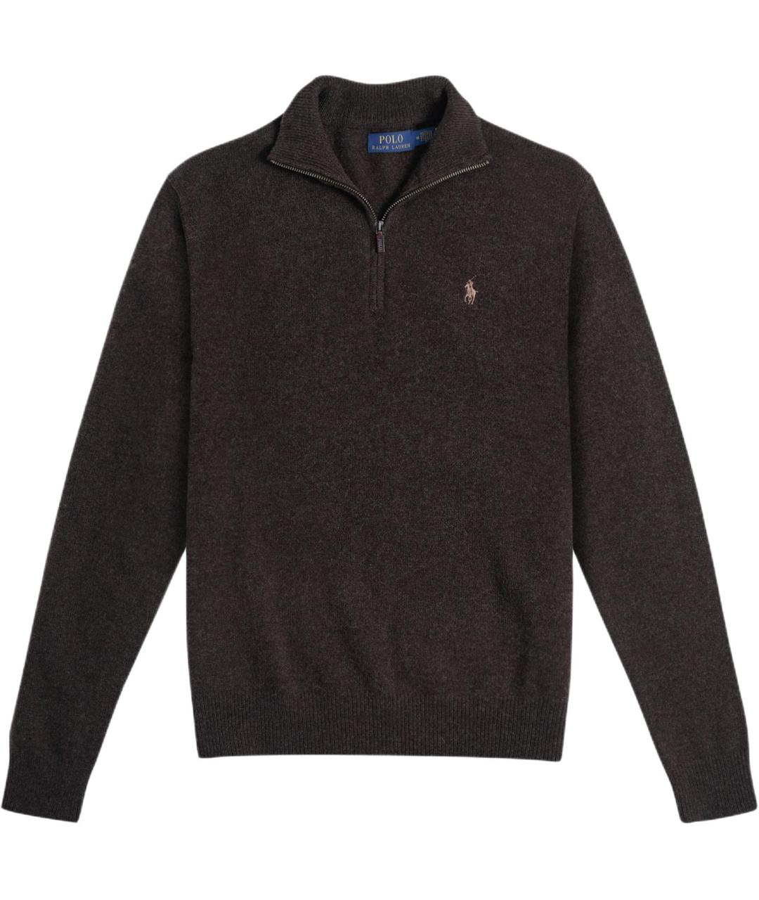 POLO RALPH LAUREN Коричневый шерстяной джемпер / свитер, фото 1