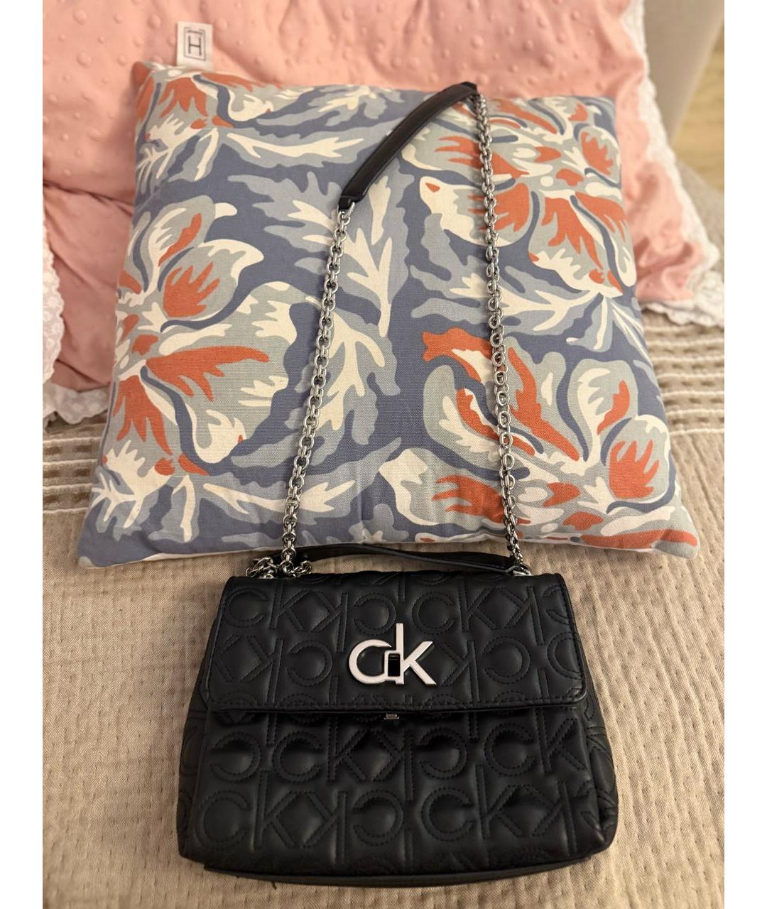 CALVIN KLEIN Черная сумка через плечо из искусственной кожи, фото 5