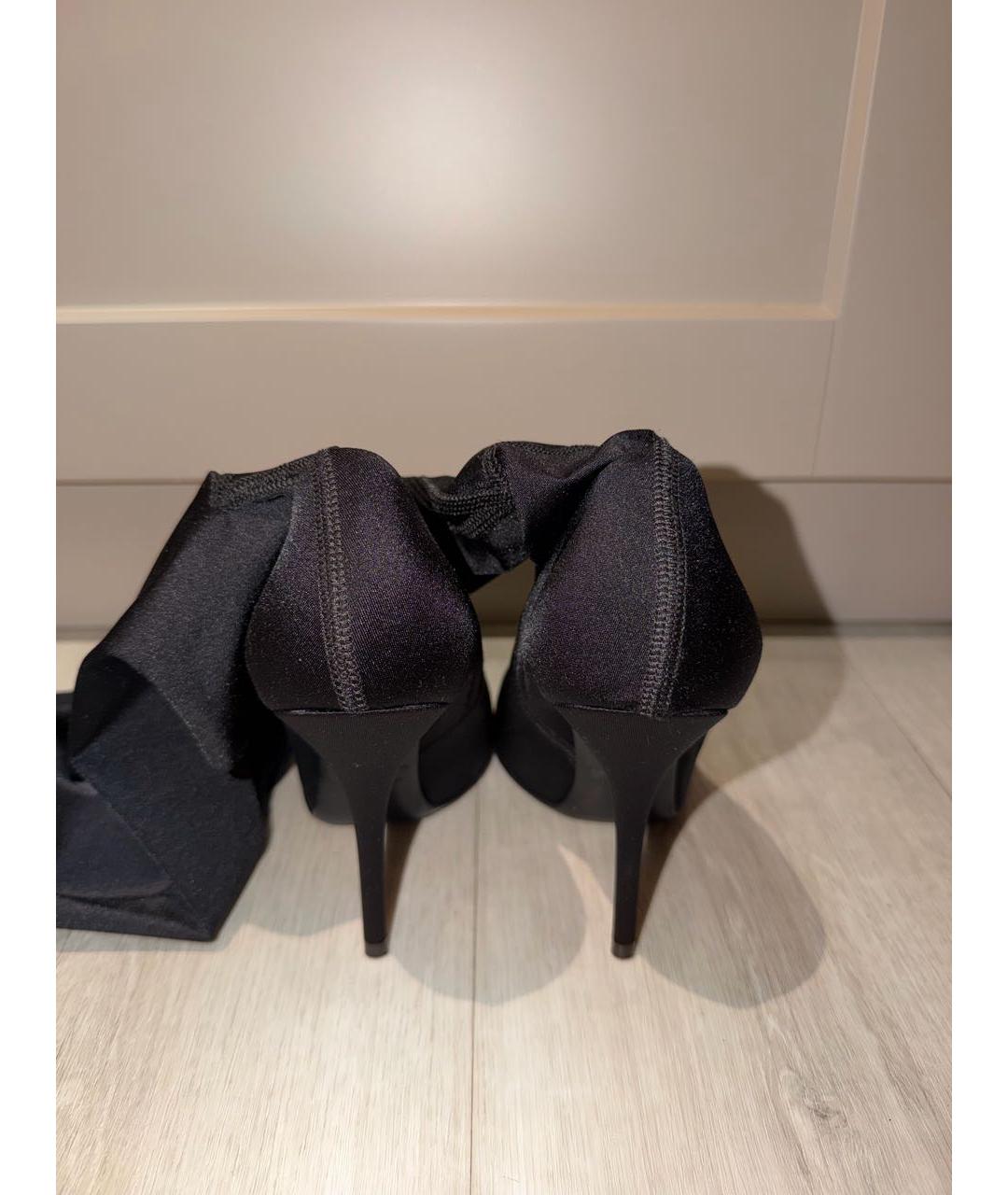 BALENCIAGA Черные текстильные сапоги, фото 4
