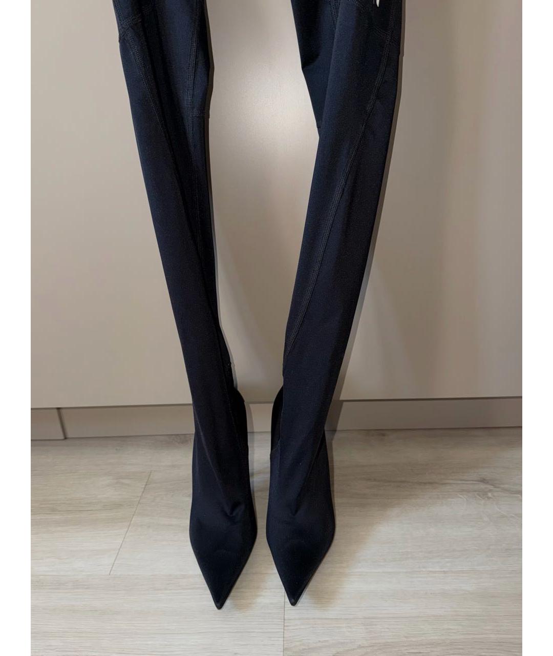 BALENCIAGA Черные текстильные сапоги, фото 2