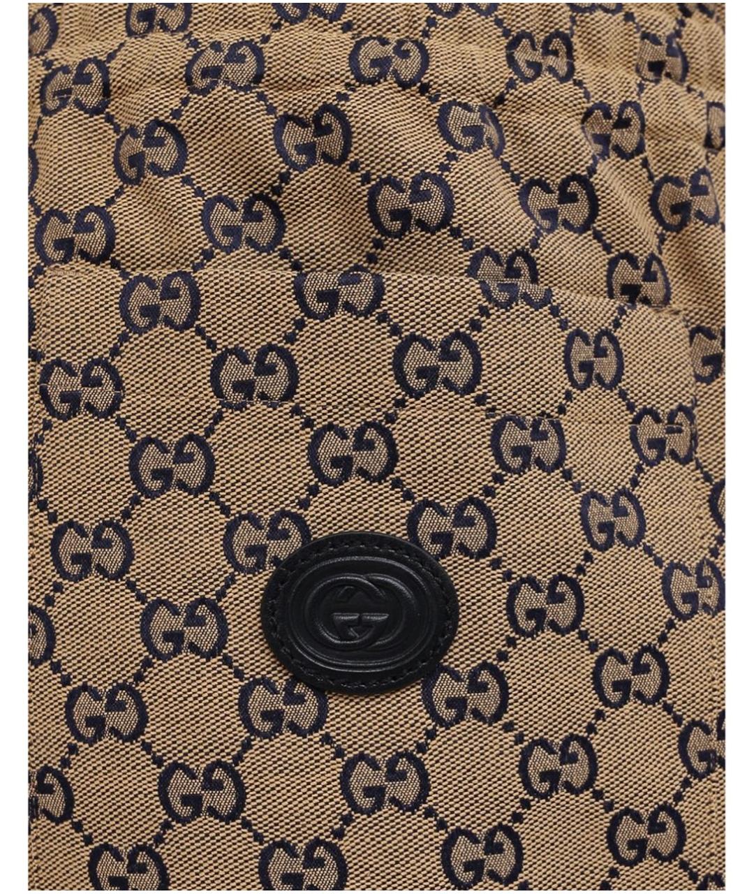 GUCCI Коричневые прямые брюки, фото 3