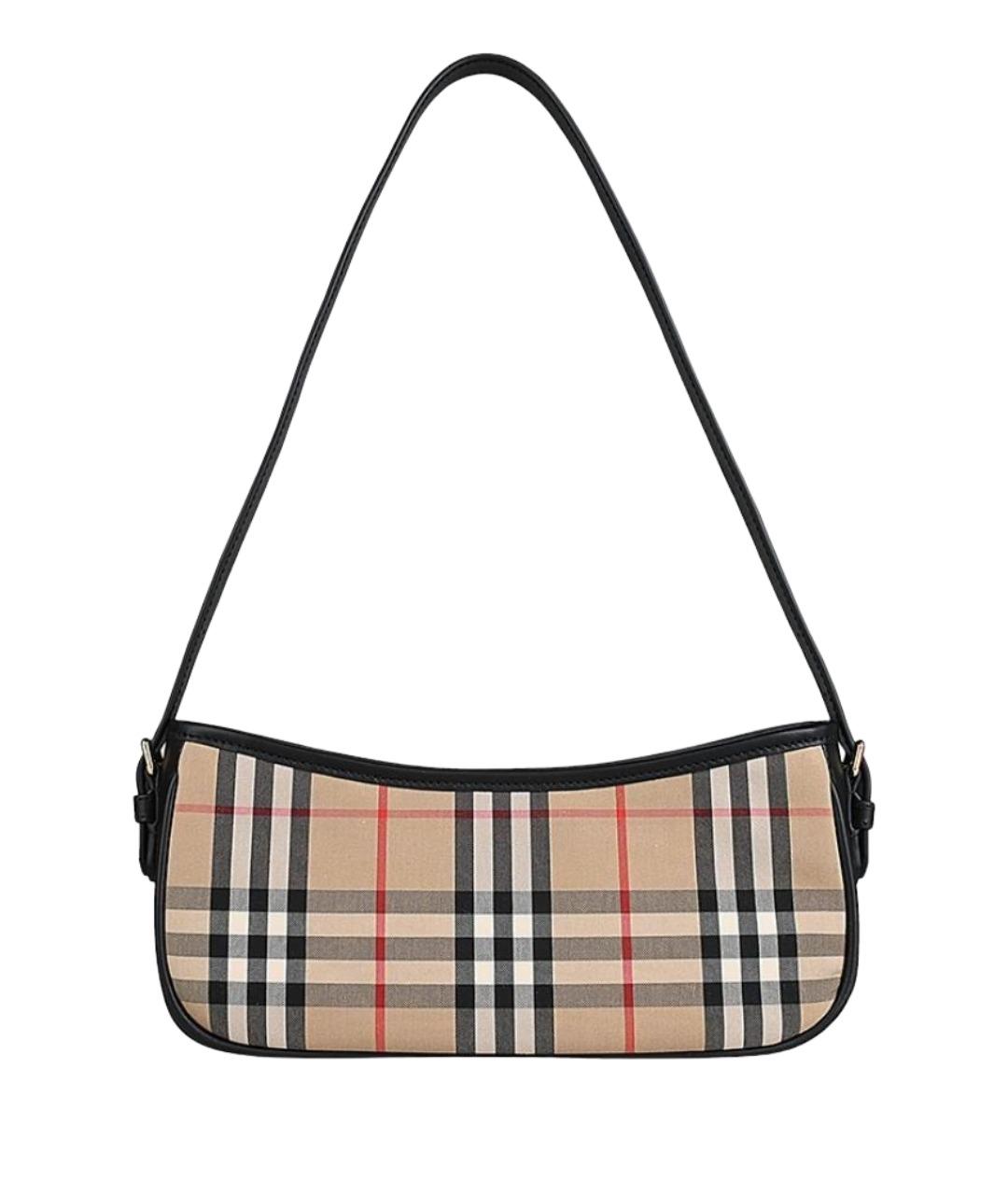 BURBERRY Бежевая сумка с короткими ручками из канвы, фото 11