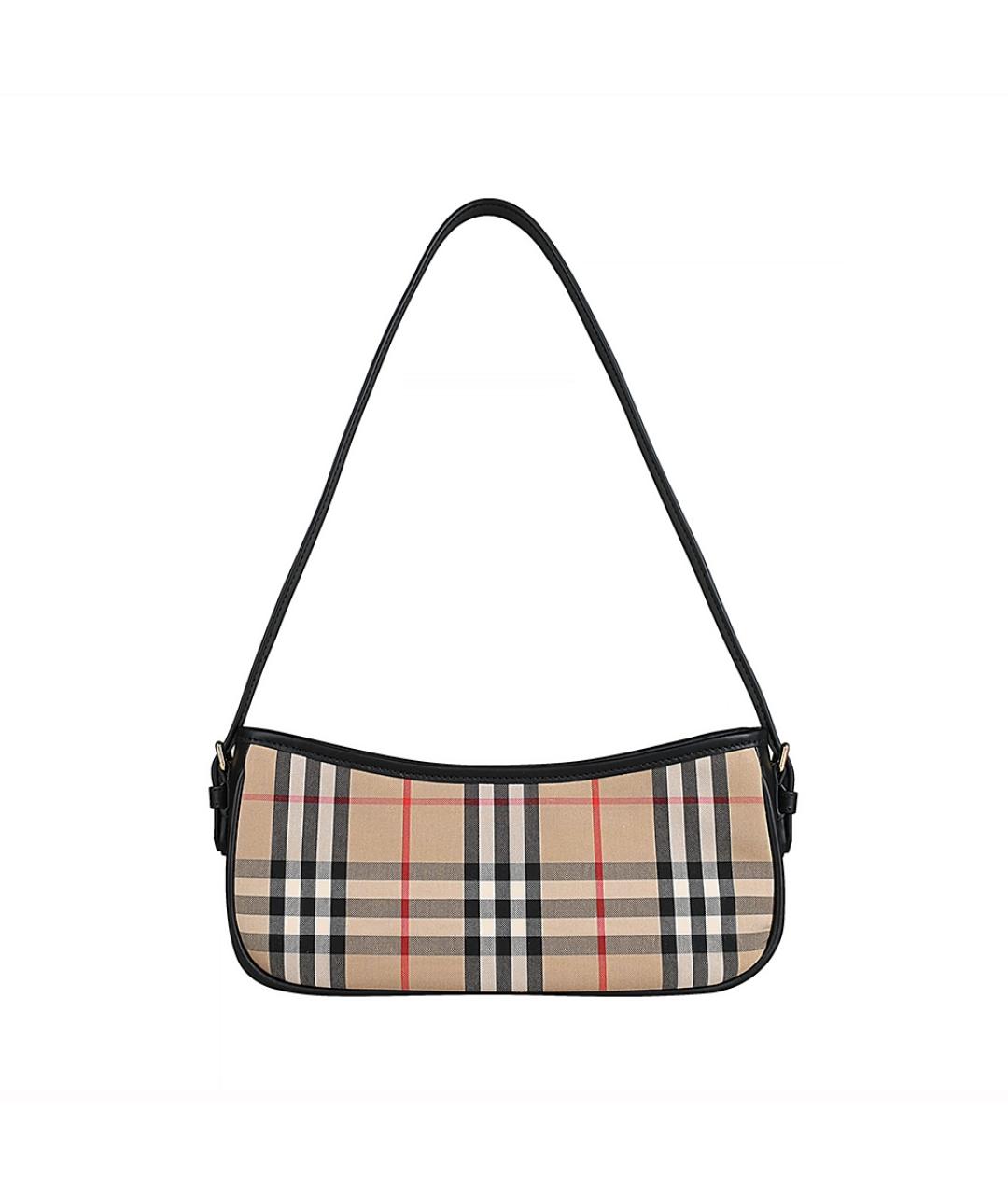 BURBERRY Бежевая сумка с короткими ручками из канвы, фото 10