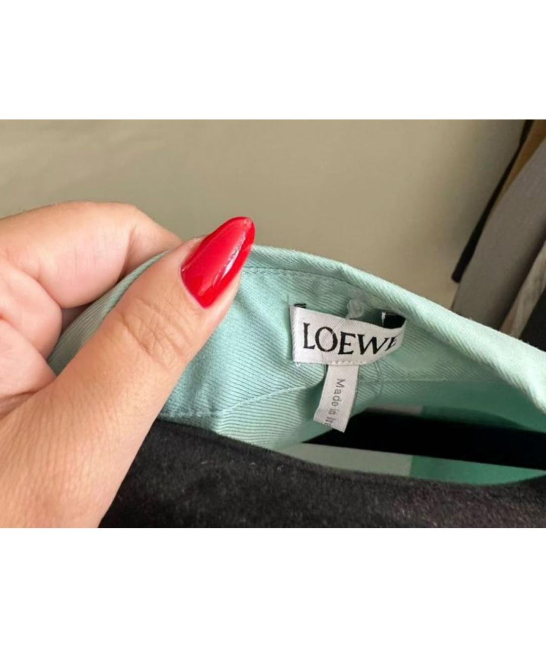 LOEWE Зеленая хлопковая рубашка, фото 3