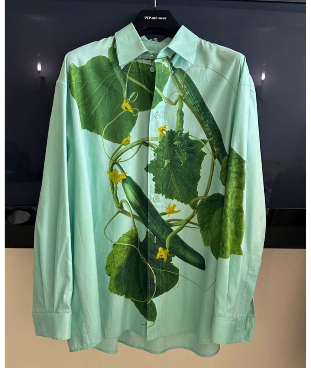 LOEWE Зеленая хлопковая рубашка, фото 2