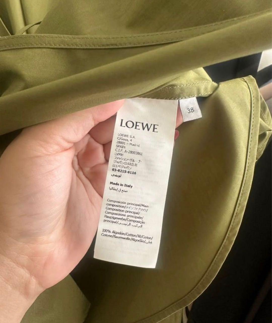 LOEWE Зеленая хлопковая рубашка, фото 2