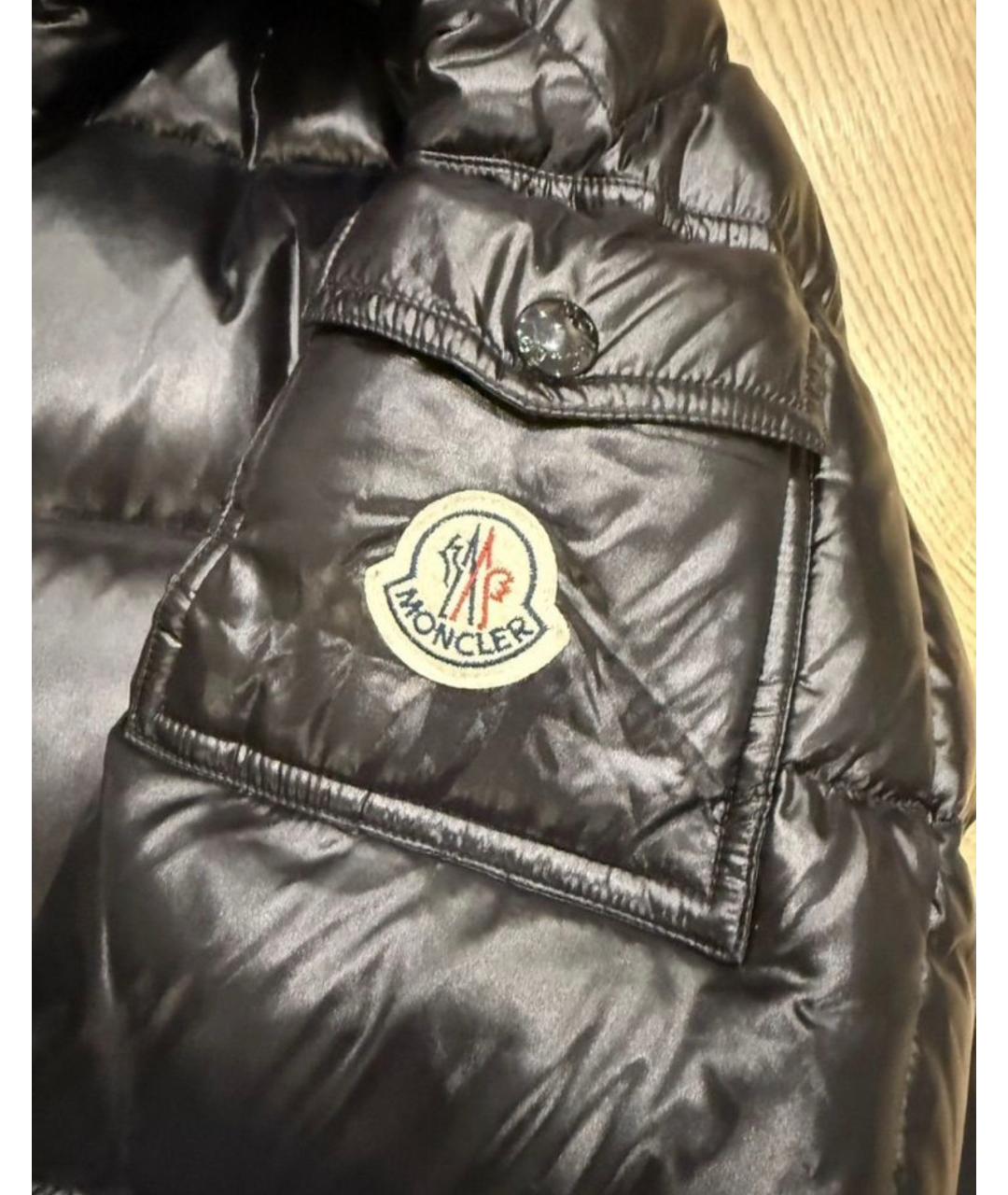 MONCLER Черная нейлоновая куртка, фото 5
