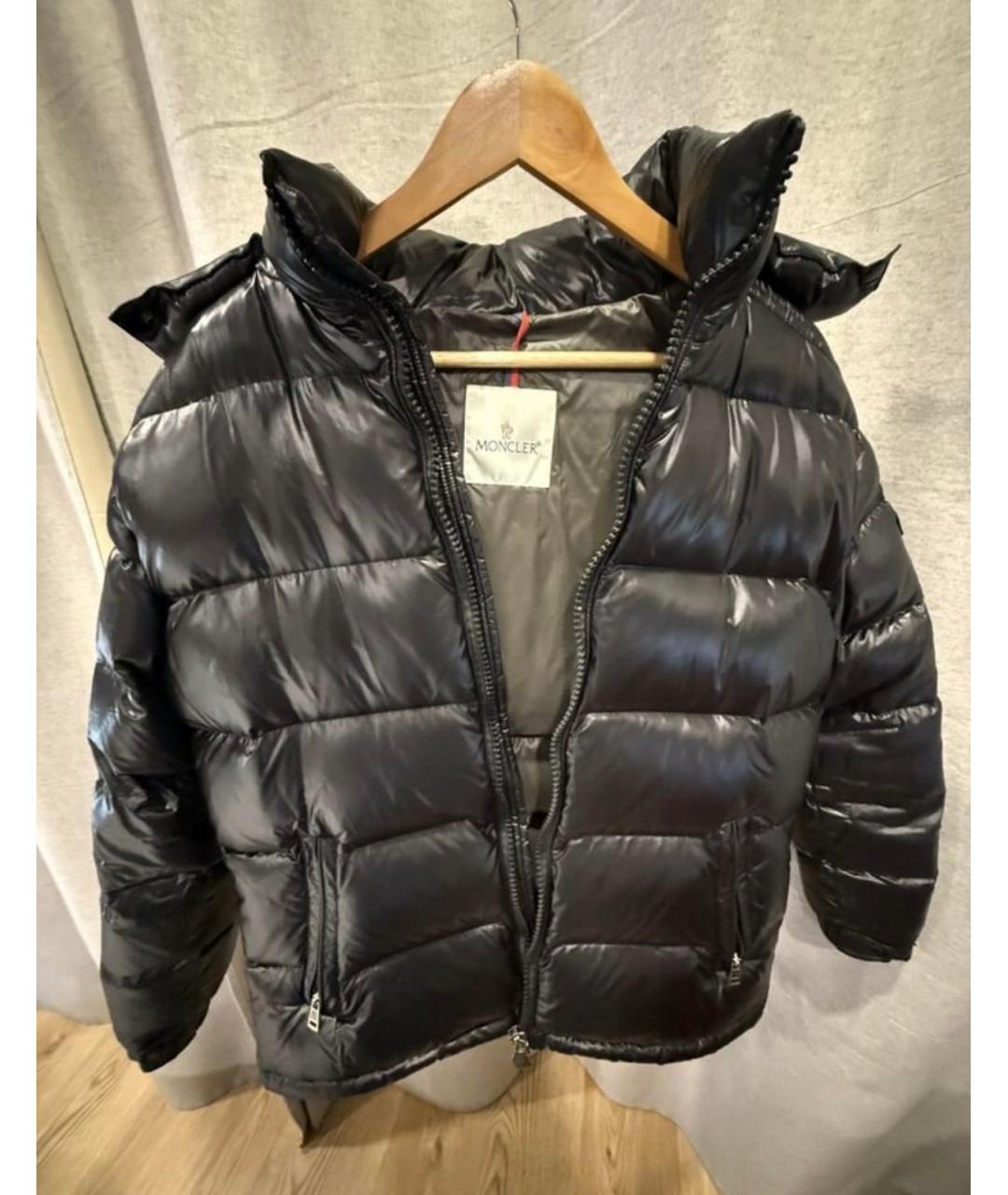 MONCLER Черная нейлоновая куртка, фото 2
