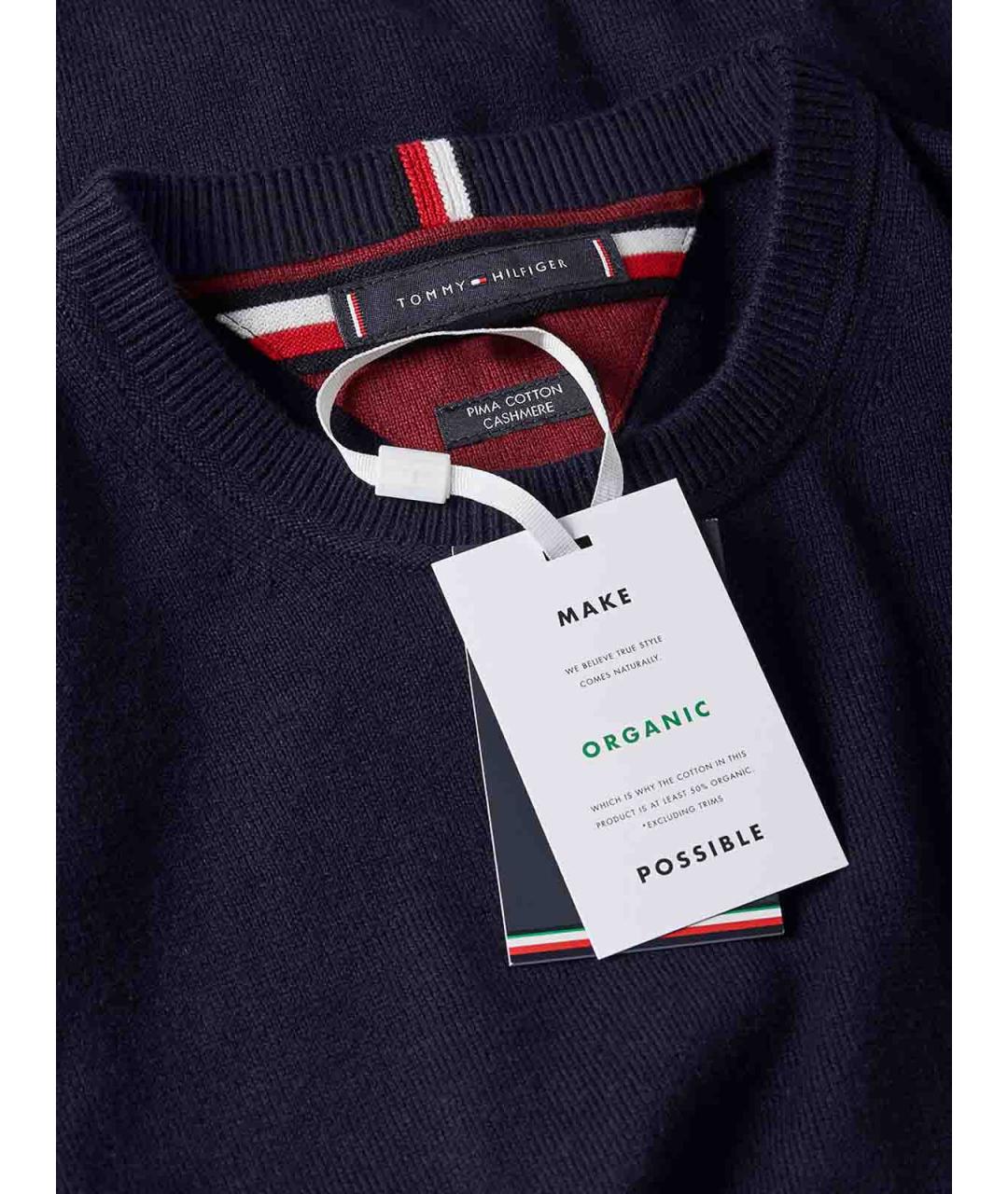 TOMMY HILFIGER Синий кашемировый джемпер / свитер, фото 4