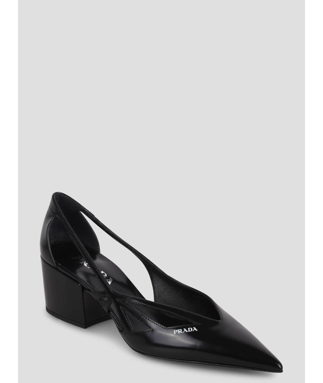 PRADA Черные кожаные туфли, фото 2