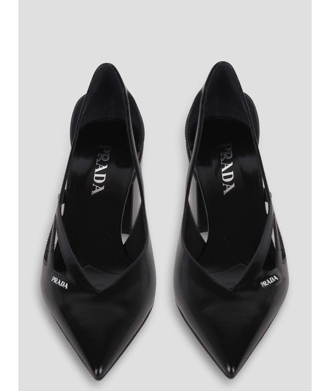 PRADA Черные кожаные туфли, фото 6