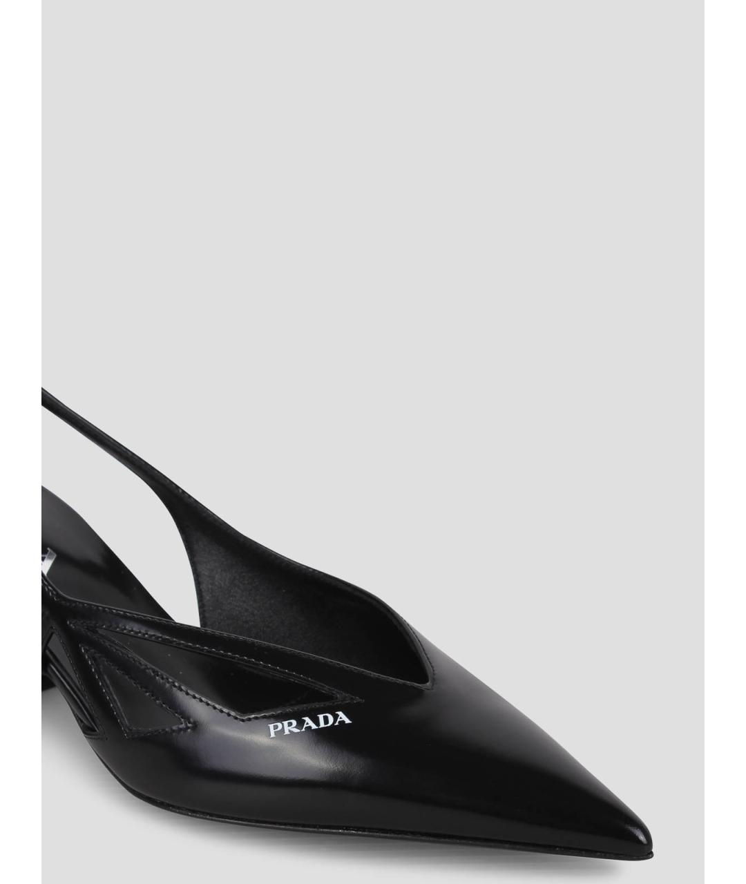 PRADA Черные кожаные туфли, фото 3