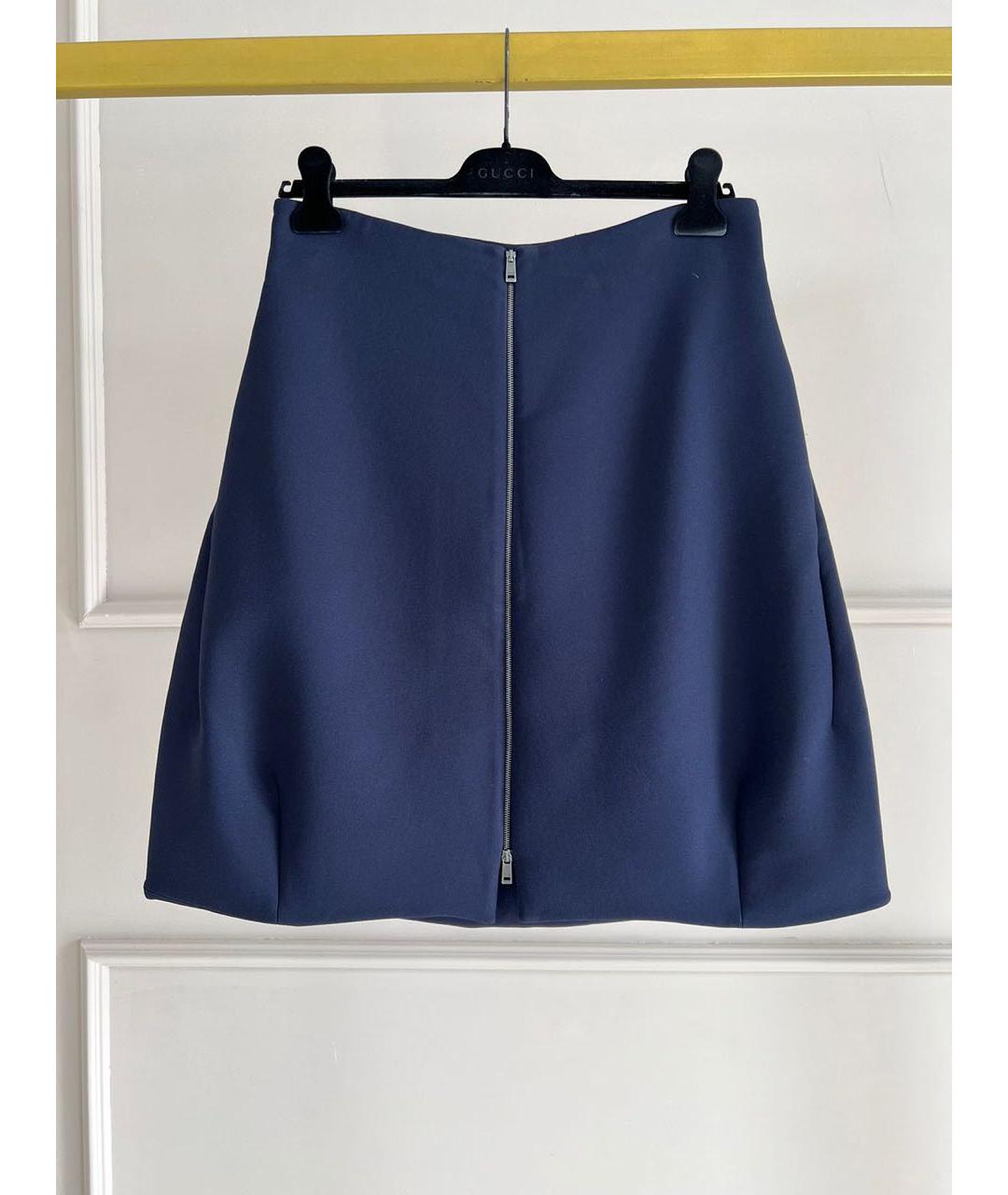 JIL SANDER Синяя юбка миди, фото 9
