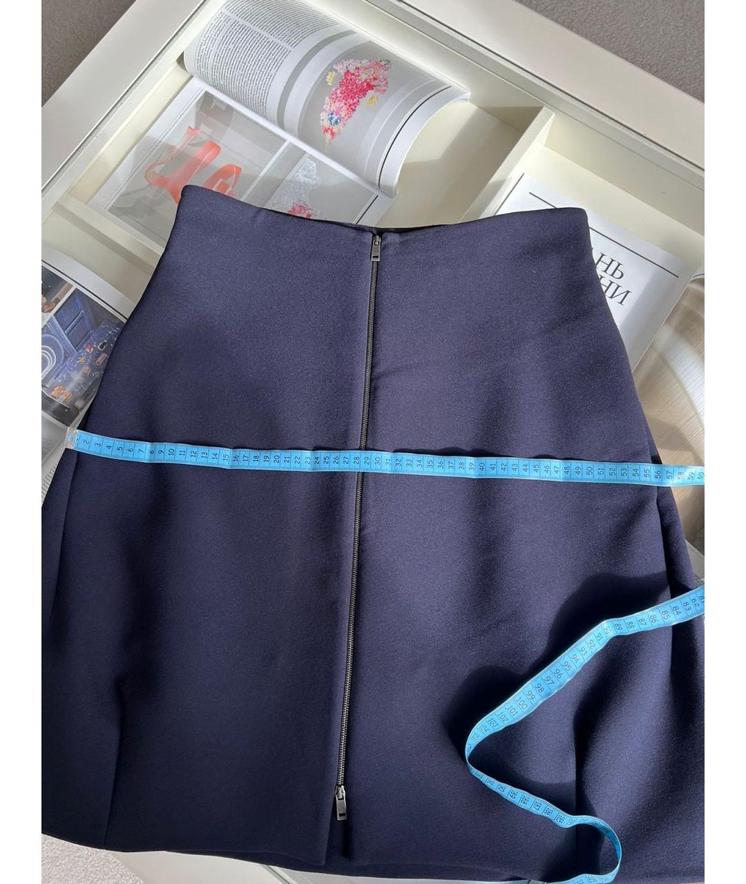 JIL SANDER Синяя юбка миди, фото 5