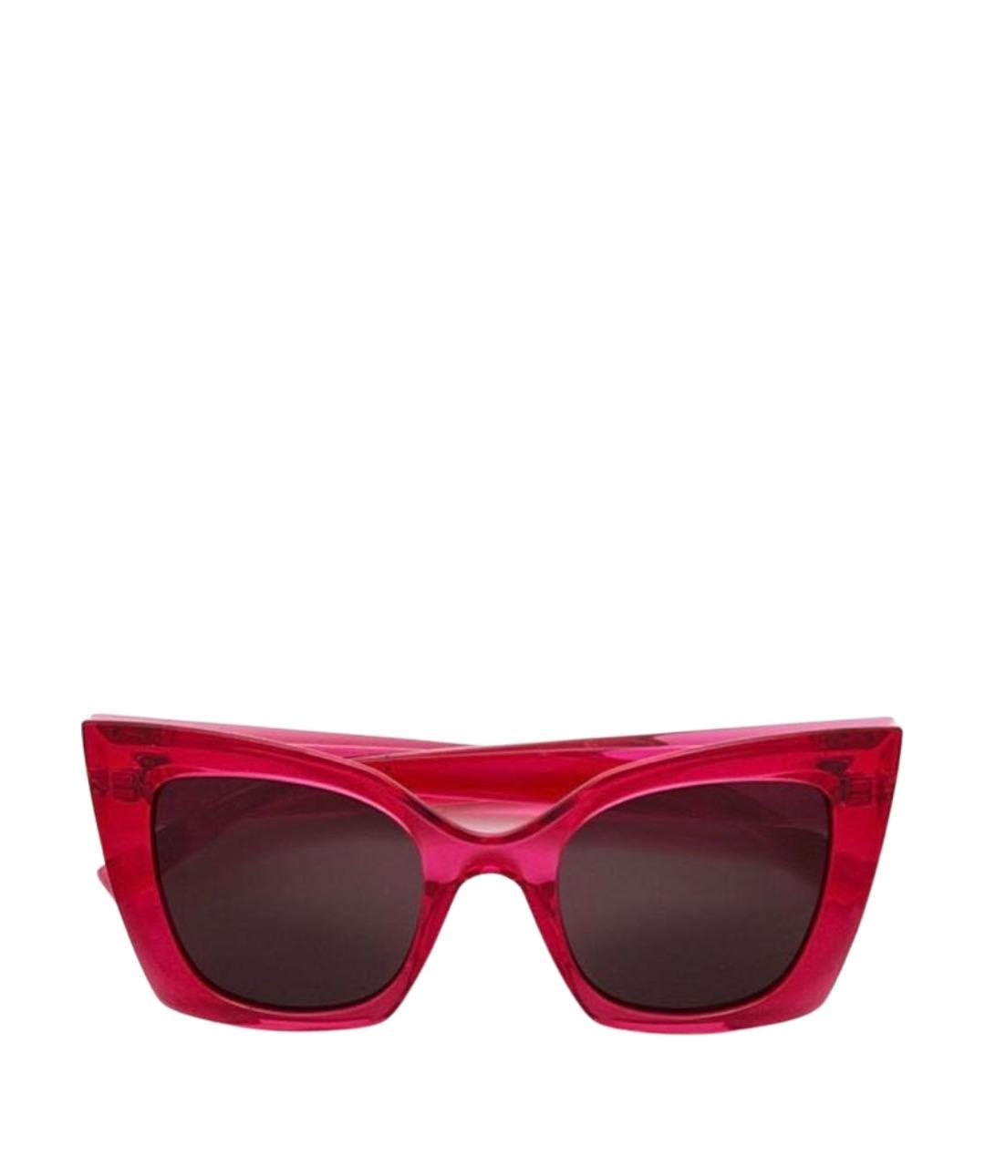 SAINT LAURENT Розовые пластиковые солнцезащитные очки, фото 1