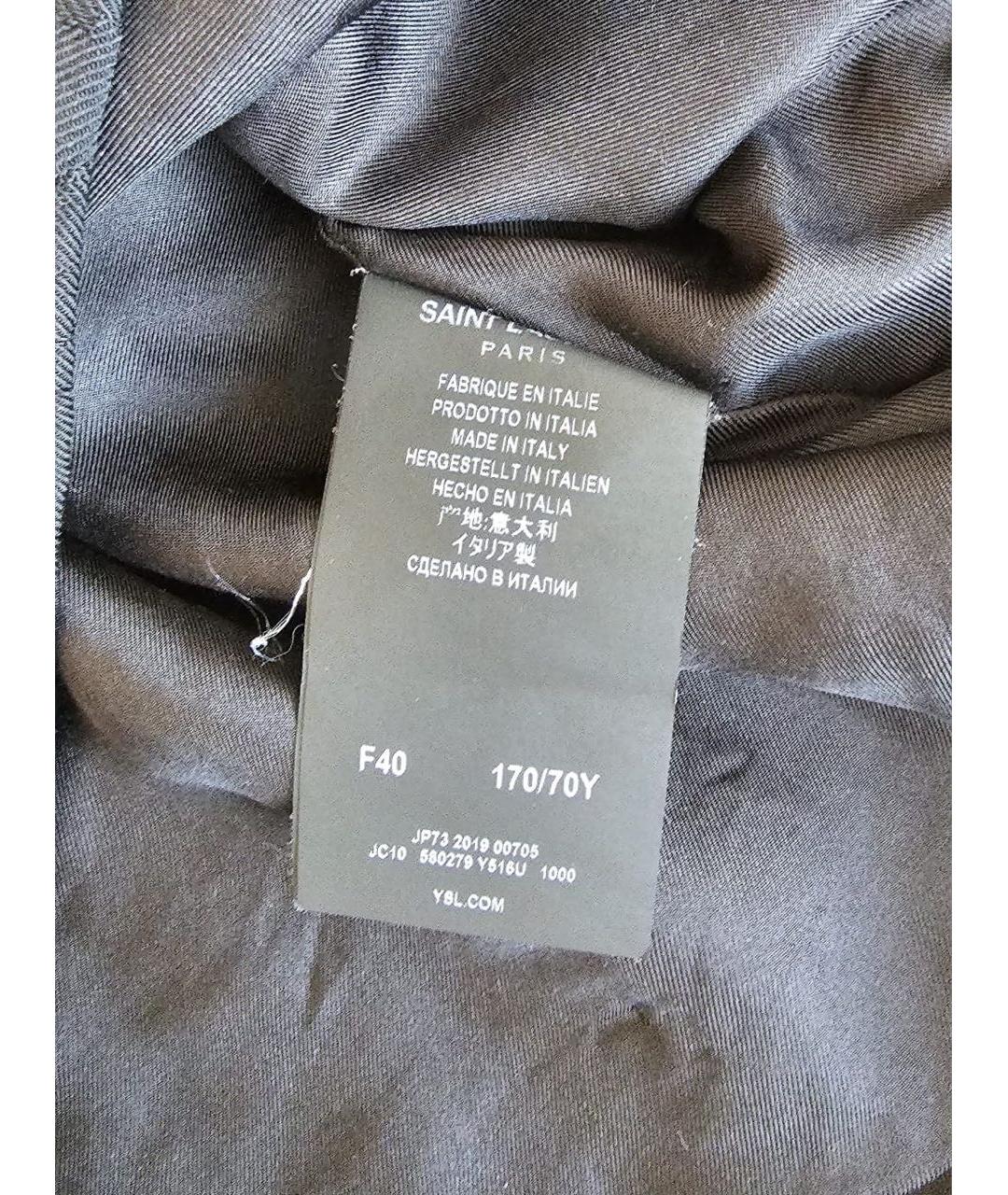 SAINT LAURENT Черная юбка мини, фото 7
