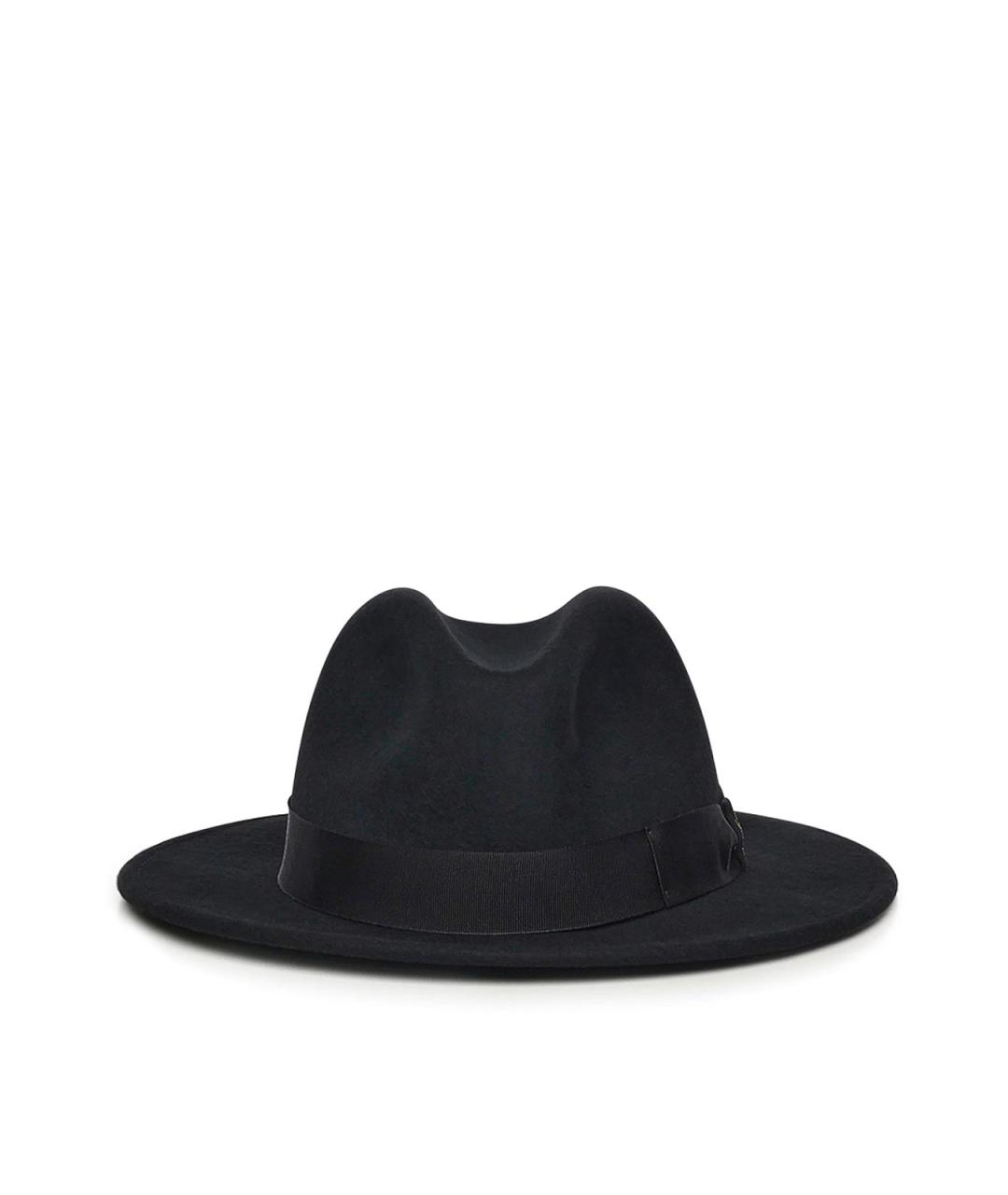 BORSALINO Черная шерстяная шляпа, фото 1
