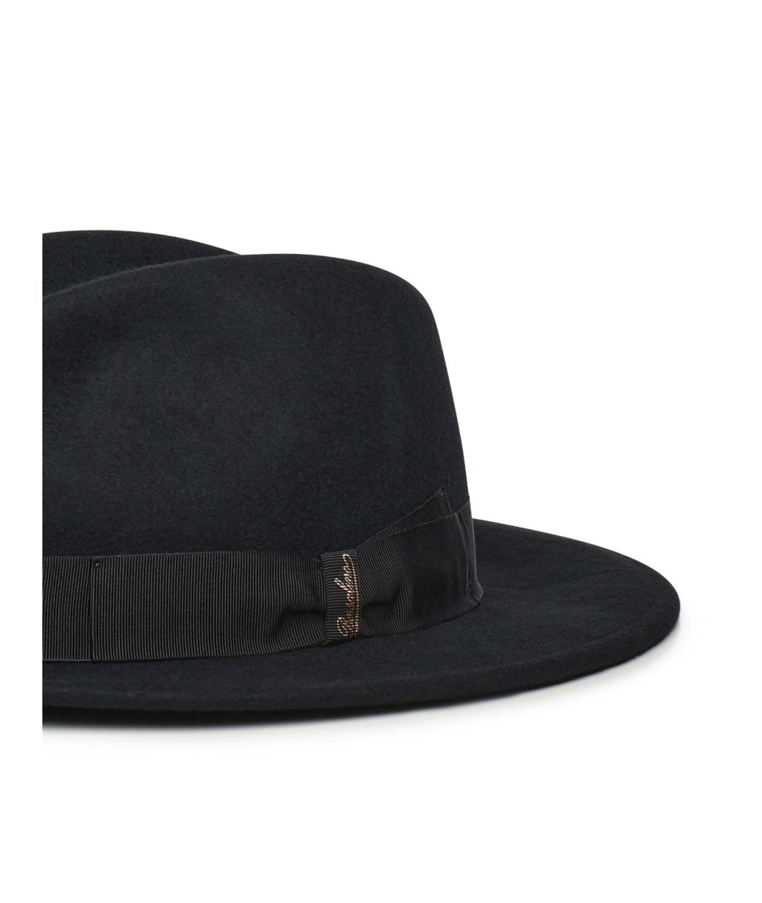BORSALINO Черная шерстяная шляпа, фото 3