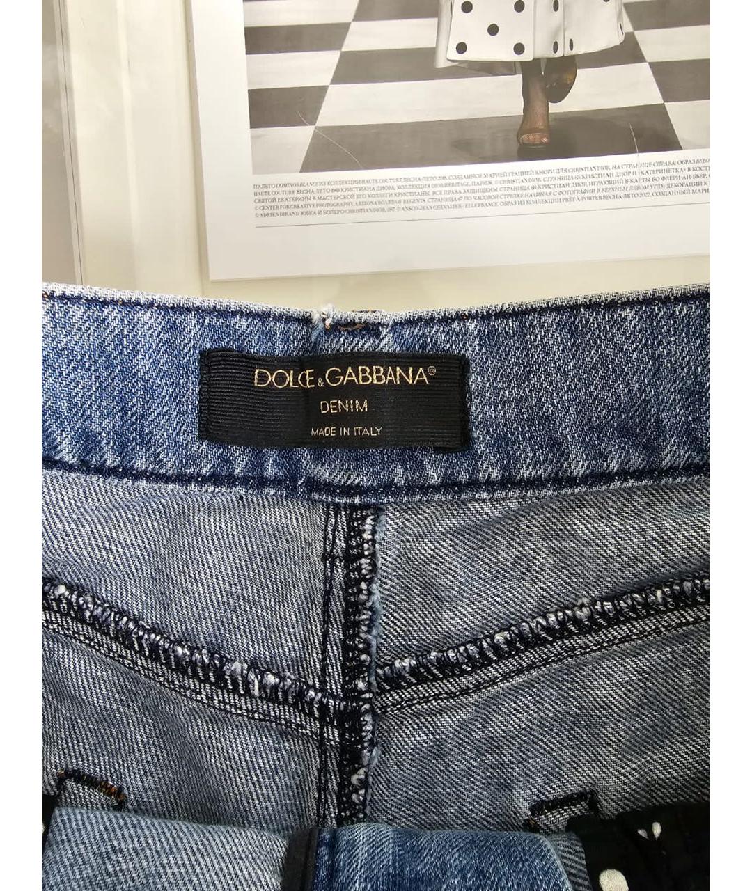 DOLCE&GABBANA Синие хлопковые шорты, фото 5