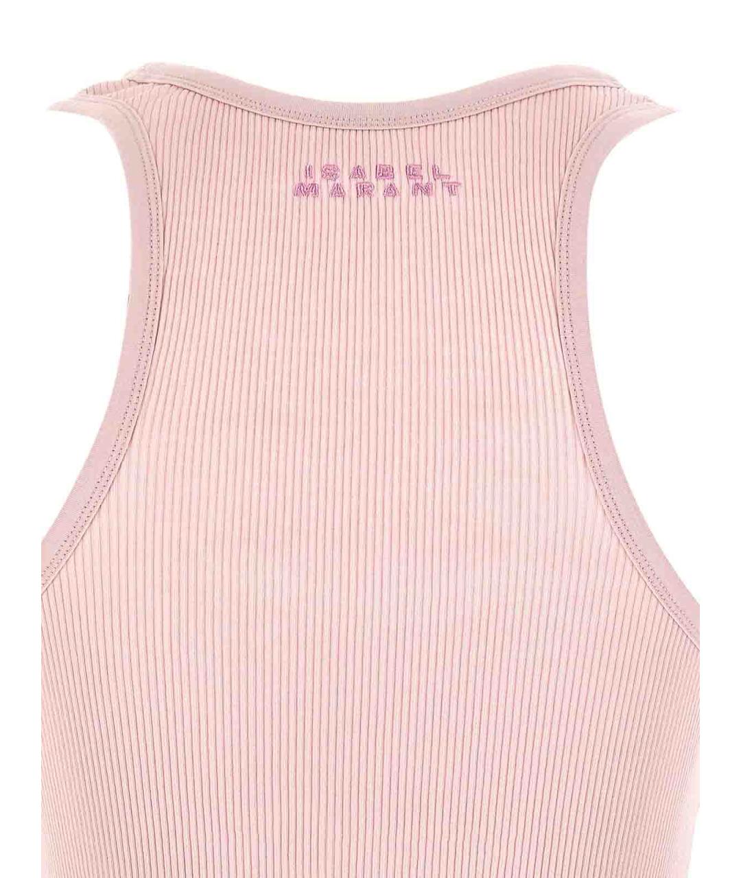 ISABEL MARANT Розовая хлопковая майка, фото 4