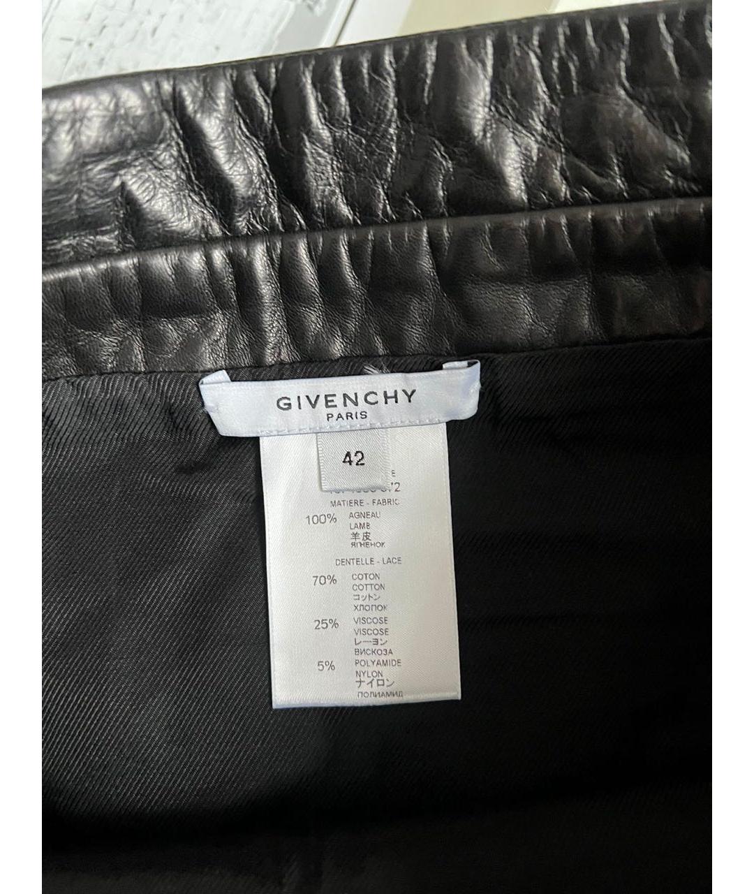 GIVENCHY Кожаная юбка мини, фото 6