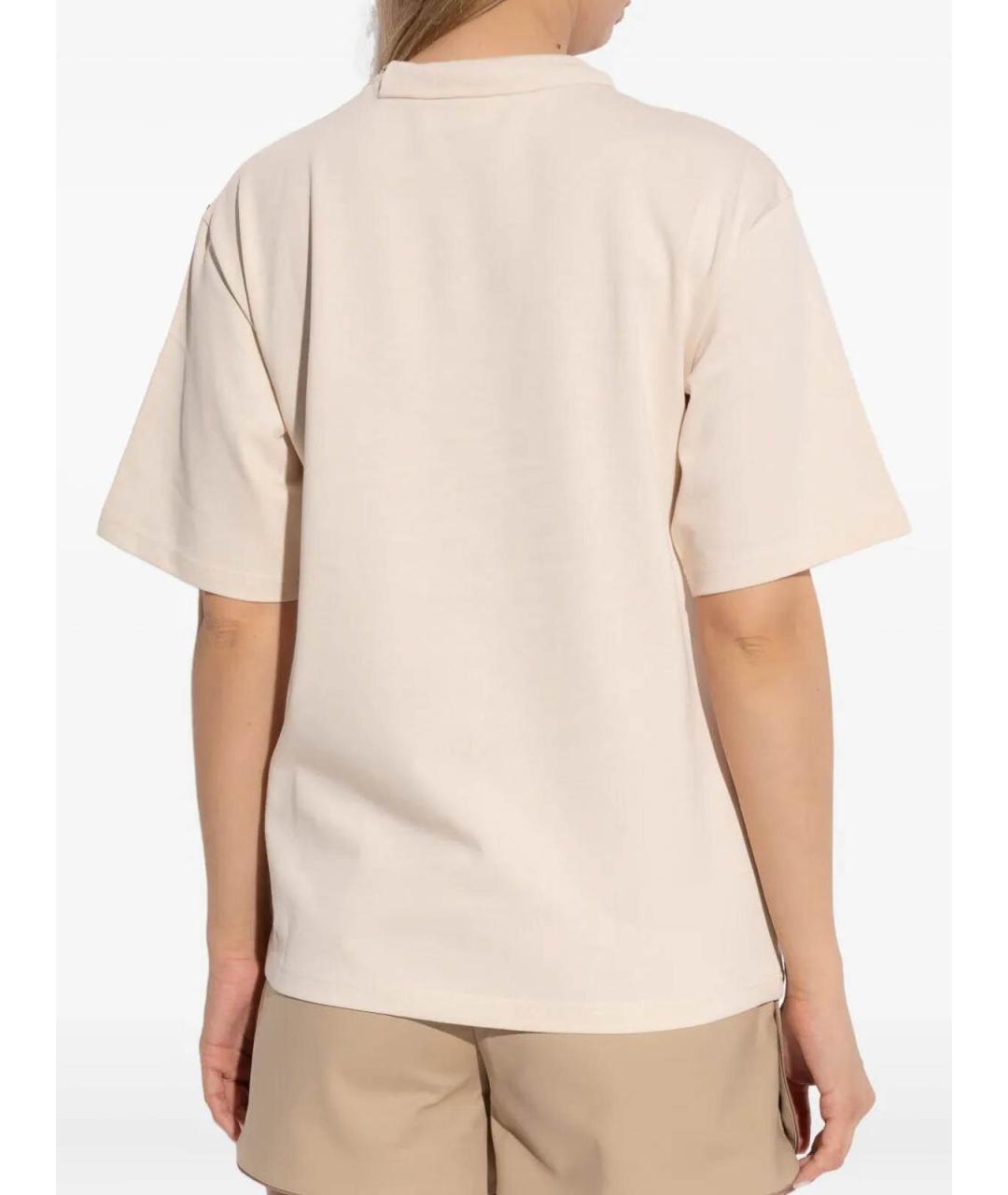 SPORTMAX Бежевая хлопковая футболка, фото 4