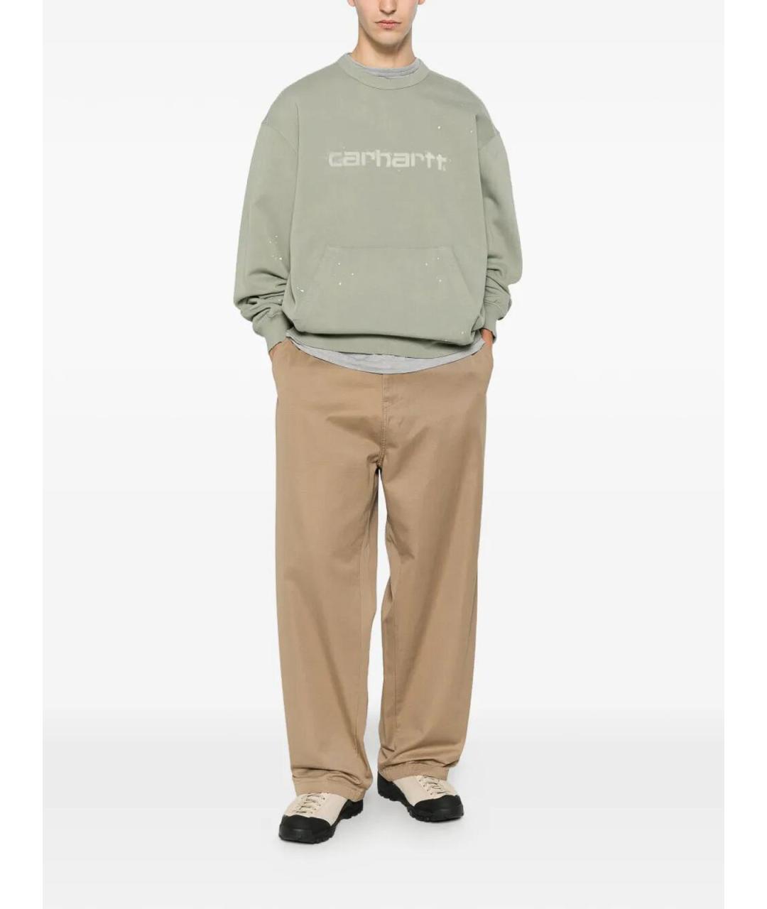 CARHARTT Бежевые хлопковые повседневные брюки, фото 3
