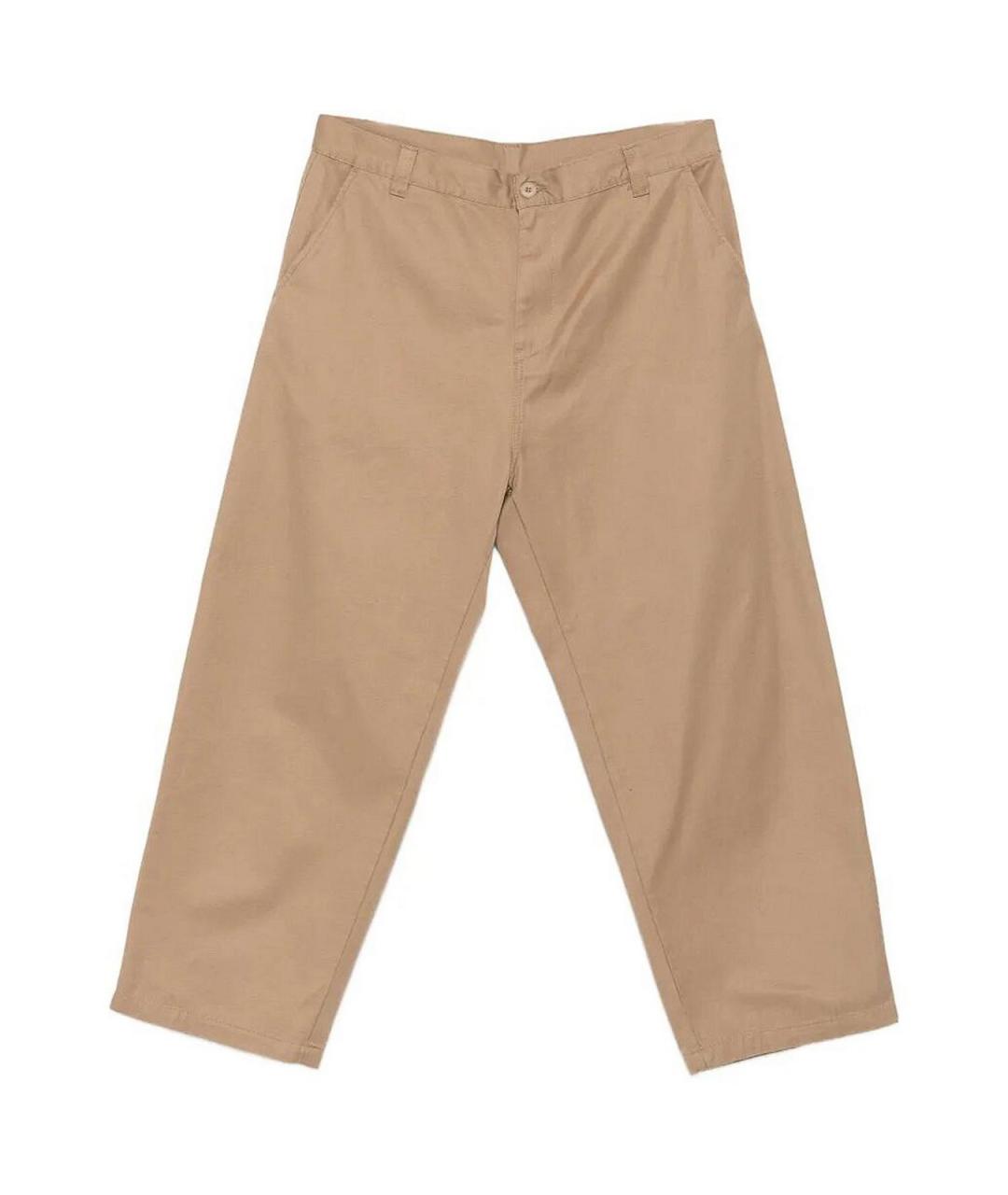 CARHARTT Бежевые хлопковые повседневные брюки, фото 1