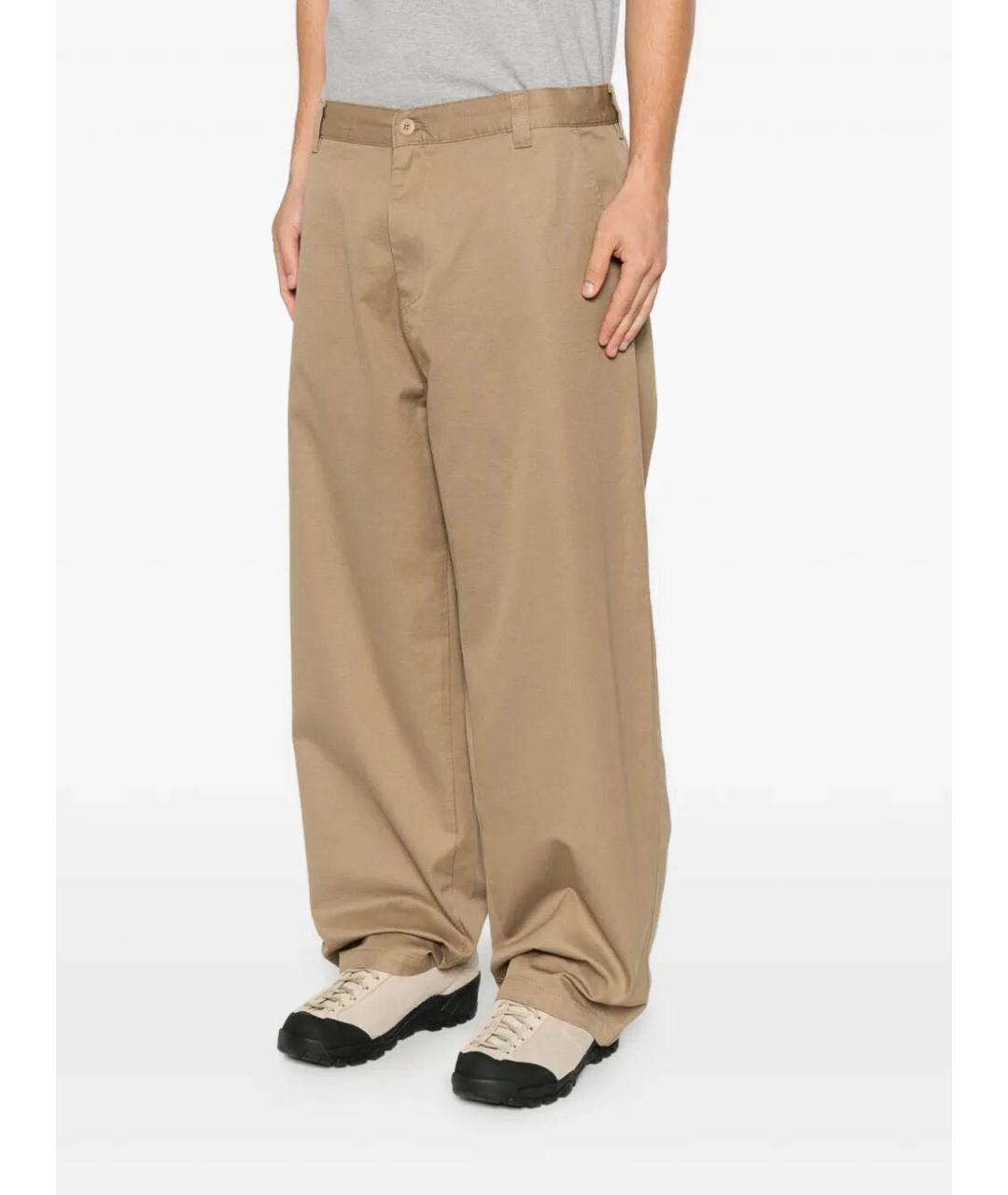 CARHARTT Бежевые хлопковые повседневные брюки, фото 2